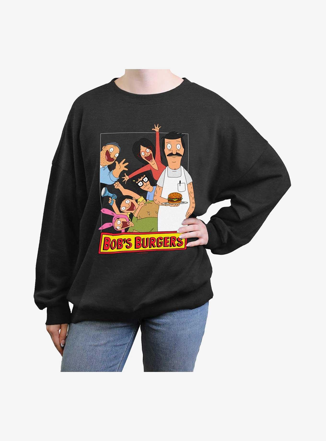 Bob's Burgers Group Up Girls Oversized Sweatshirt, , hi-res