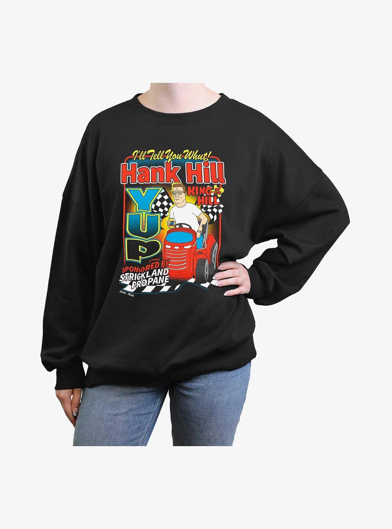 King of the Hill Hank Hill Yup Girls Oversized Sweatshirt, , hi-res