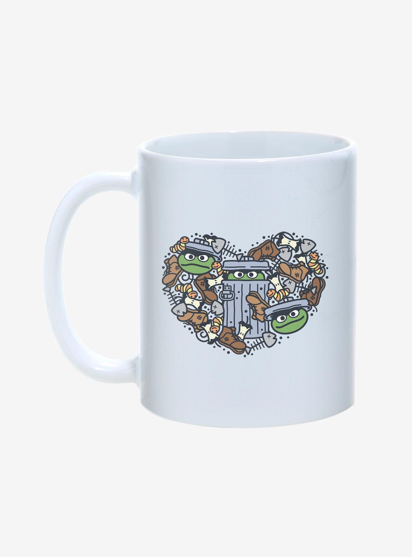 Sesame Street Oscar The Grouch Trash Heart 11oz Mug, , hi-res