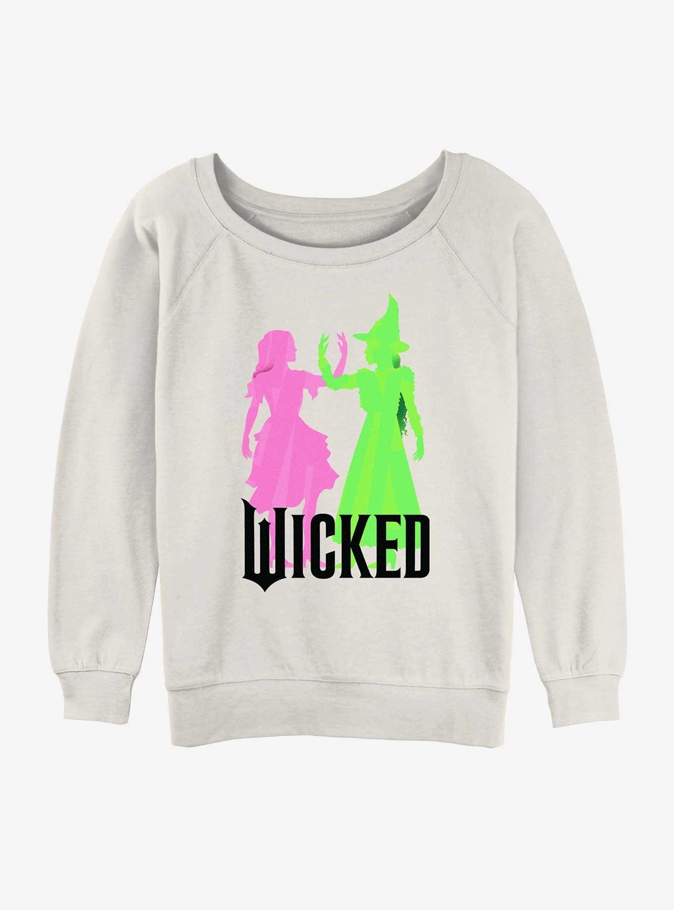 Wicked Glinda & Elphaba Witches Together Girls Slouchy Sweatshirt