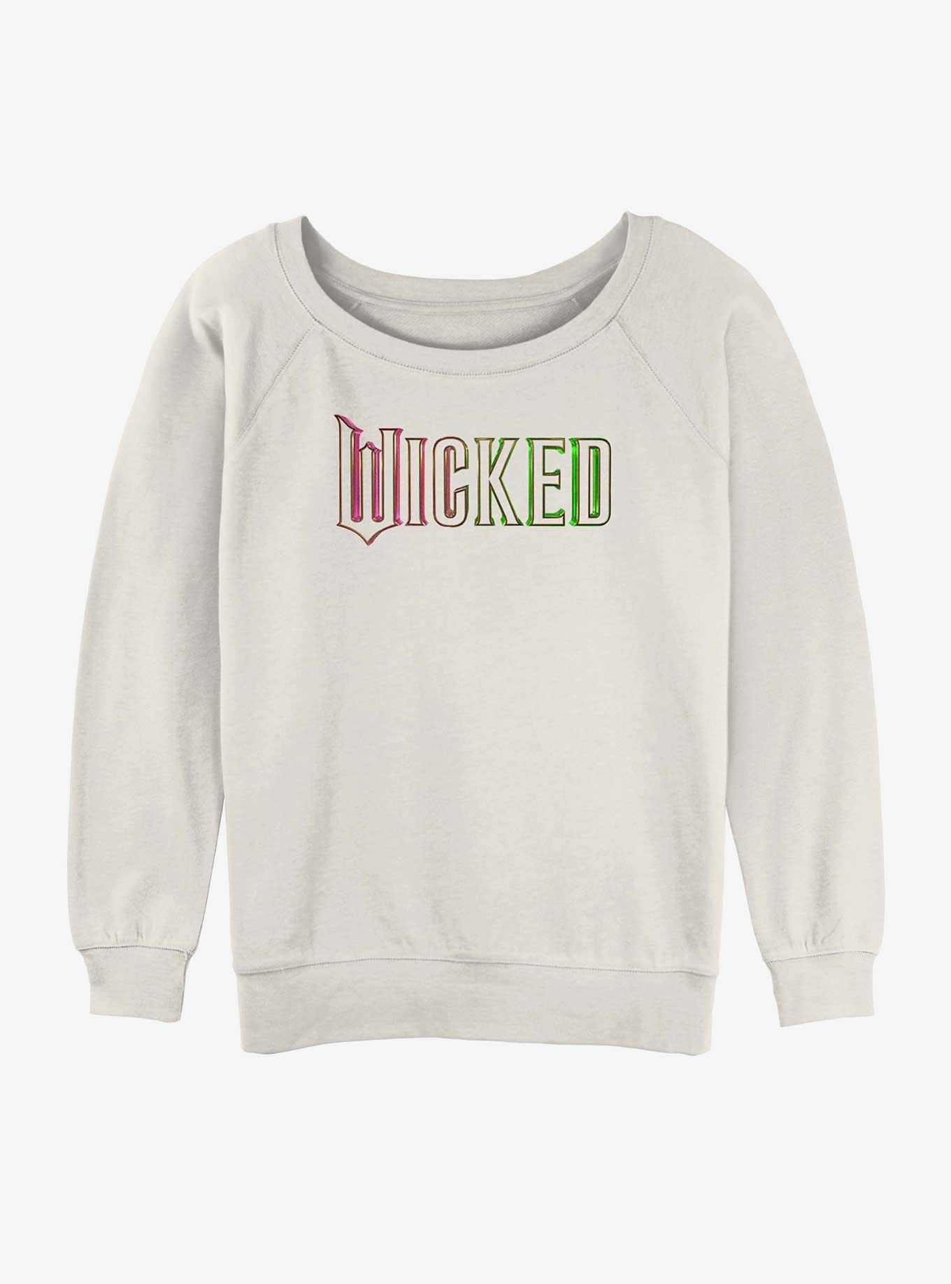 Wicked Pink And Green Logo Girls Slouchy Sweatshirt, , hi-res