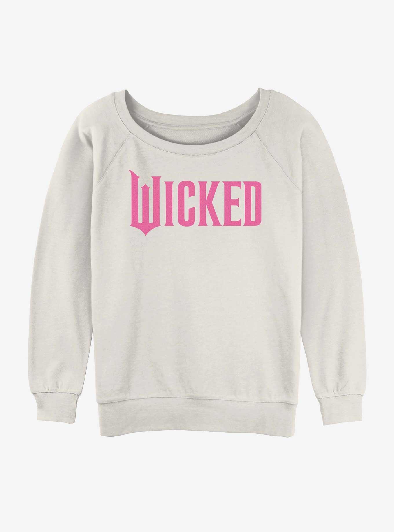 Wicked Simply Wicked Pink Logo Girls Slouchy Sweatshirt