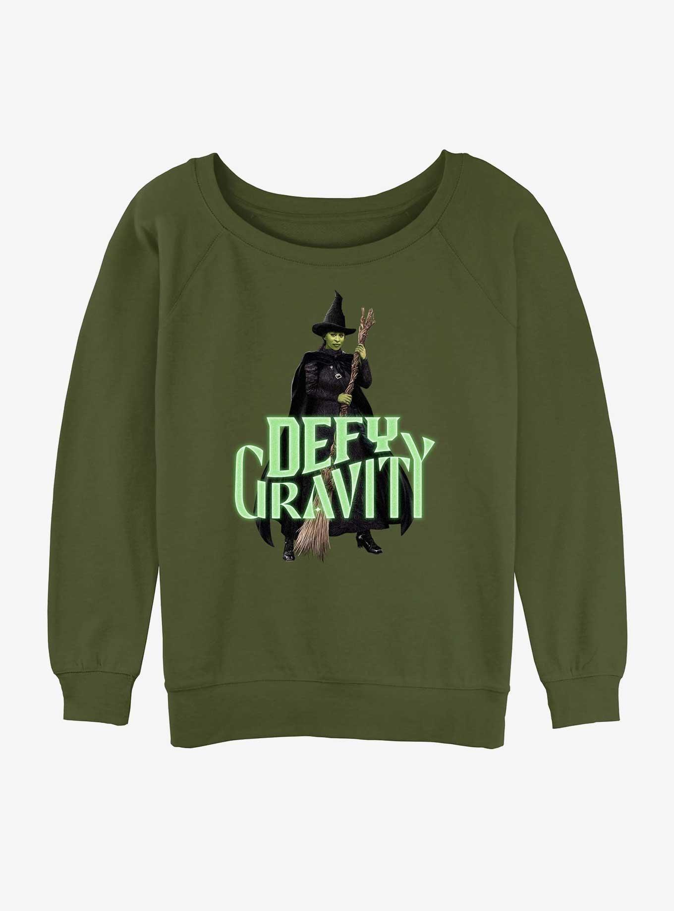 Wicked Elphaba Defy Gravity Girls Slouchy Sweatshirt