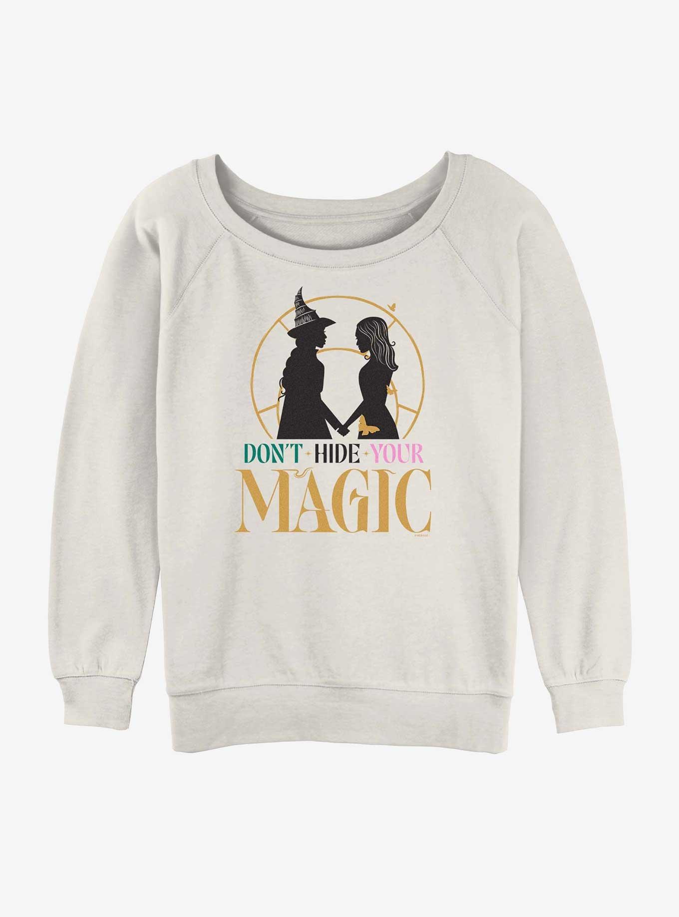 Wicked Elphaba & Glinda Don't Hide Your Magic Girls Slouchy Sweatshirt, , hi-res