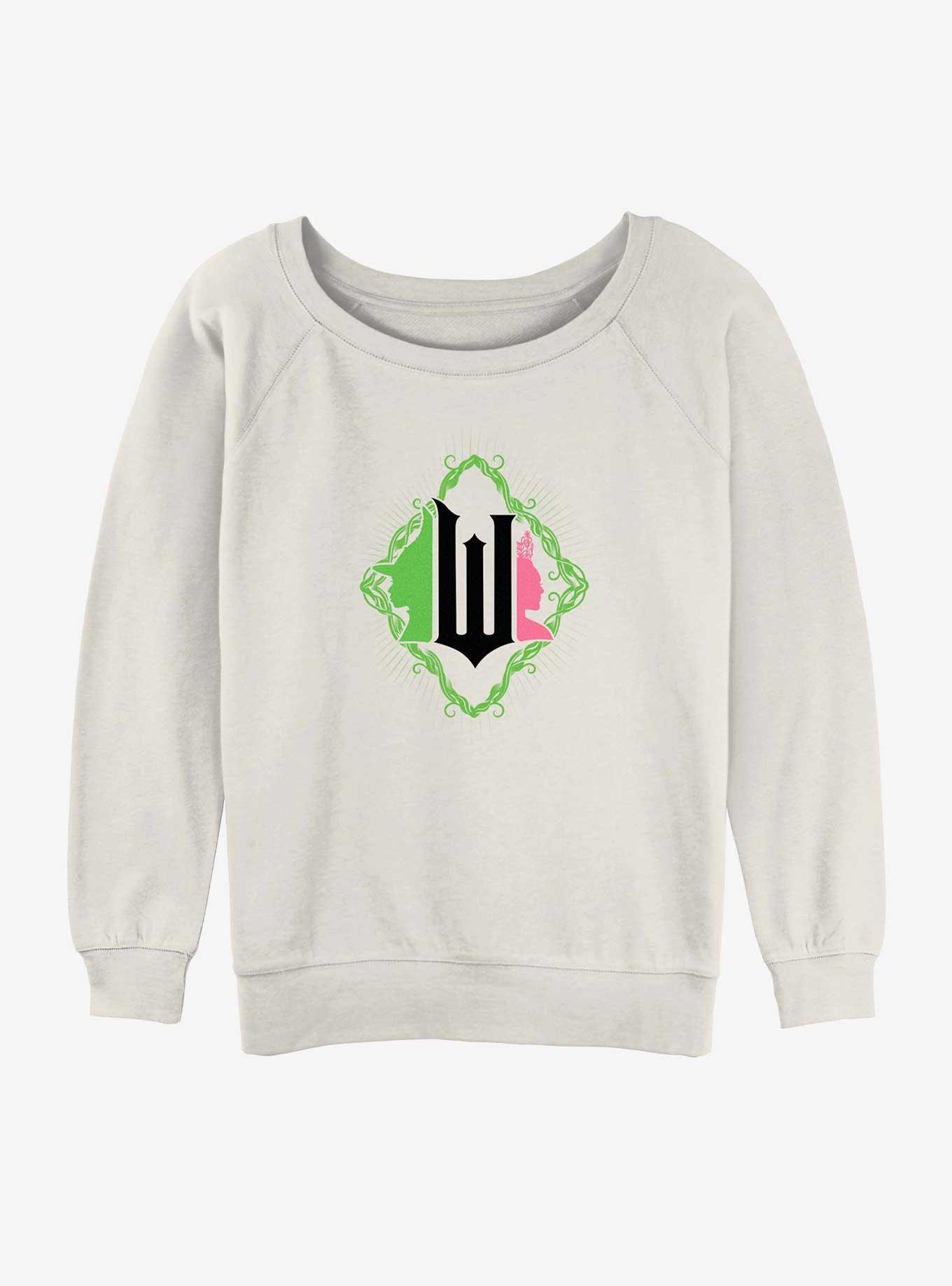 Wicked Dual Icons Girls Slouchy Sweatshirt, EGRET, hi-res