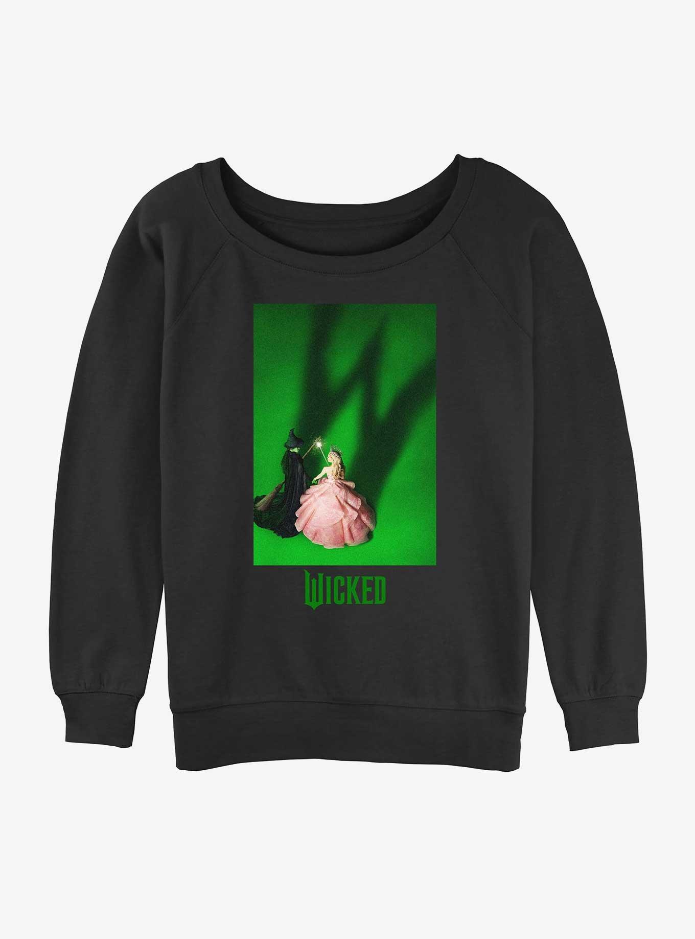 Wicked Elphaba & Glinda Poster Girls Slouchy Sweatshirt