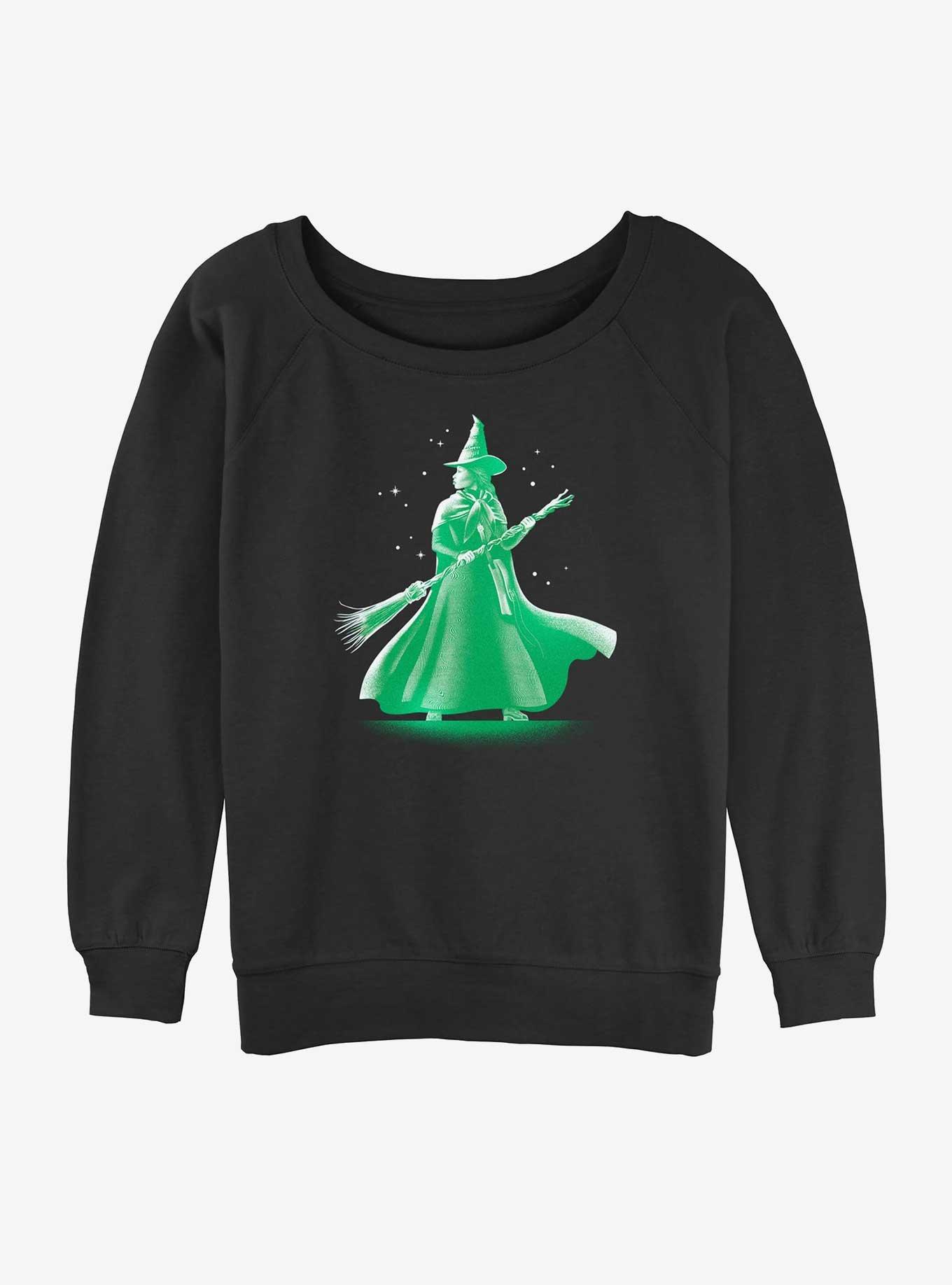 Wicked Elphaba Witch Girls Slouchy Sweatshirt, , hi-res