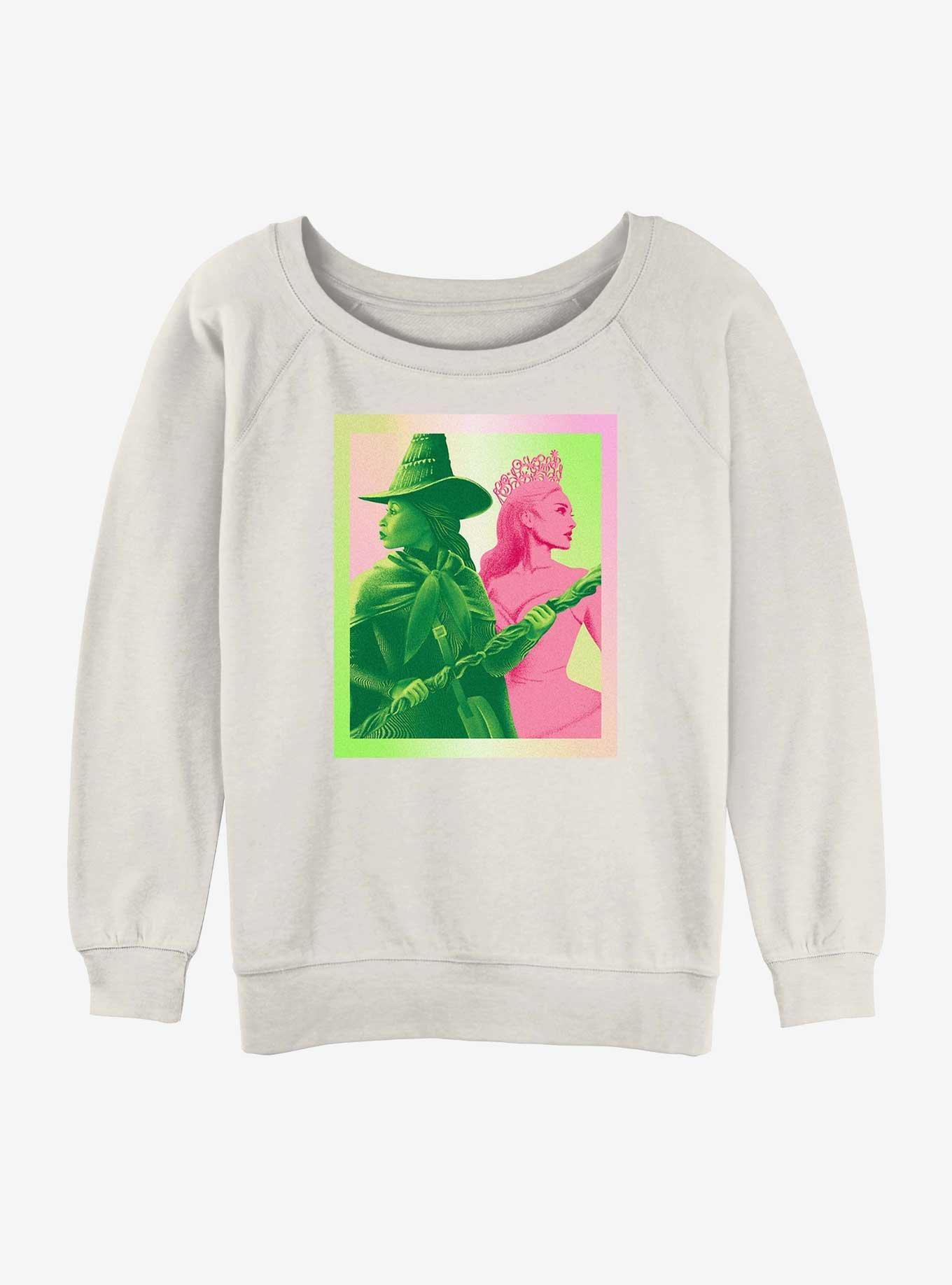 Wicked Elphaba And Glinda Girls Slouchy Sweatshirt, , hi-res