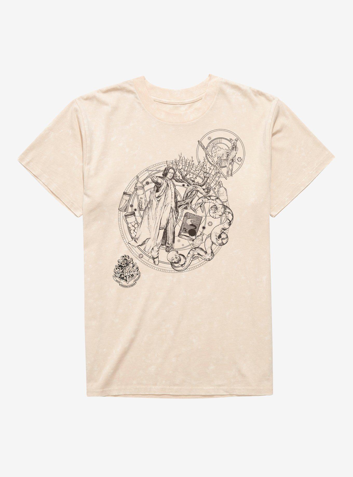Harry Potter Snape Collage Mineral Wash T-Shirt, NATURAL MINERAL WASH, hi-res