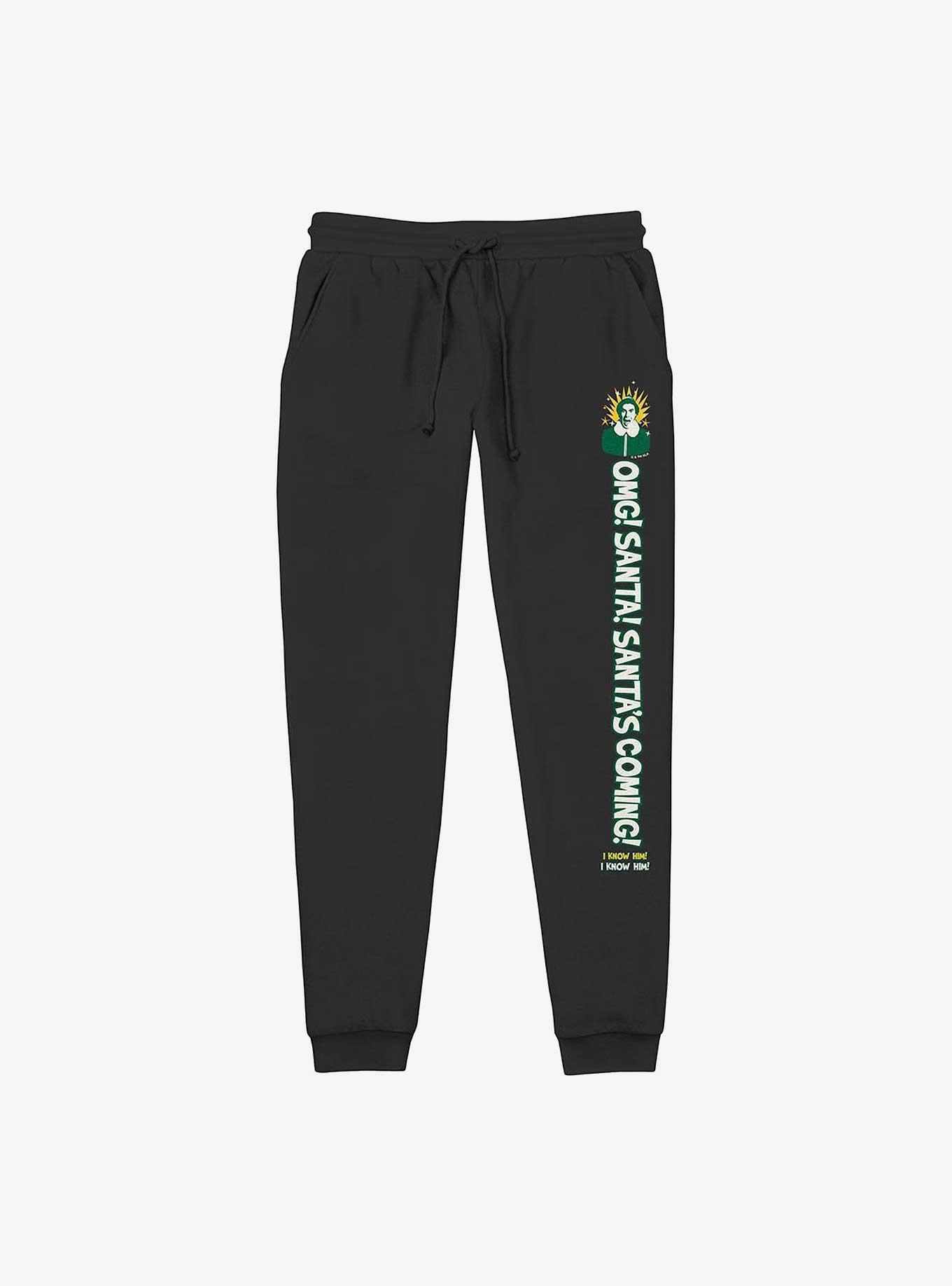 Elf Santa's Coming Jogger Sweatpants, BLACK, hi-res