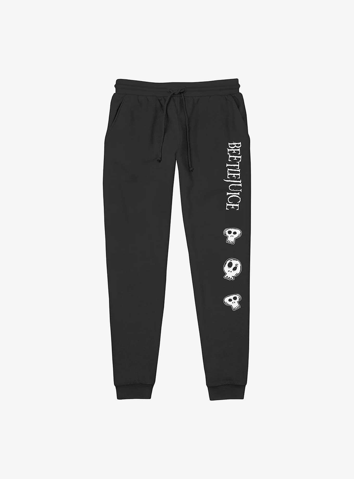 Beetlejuice Skulls Jogger Sweatpants, BLACK, hi-res