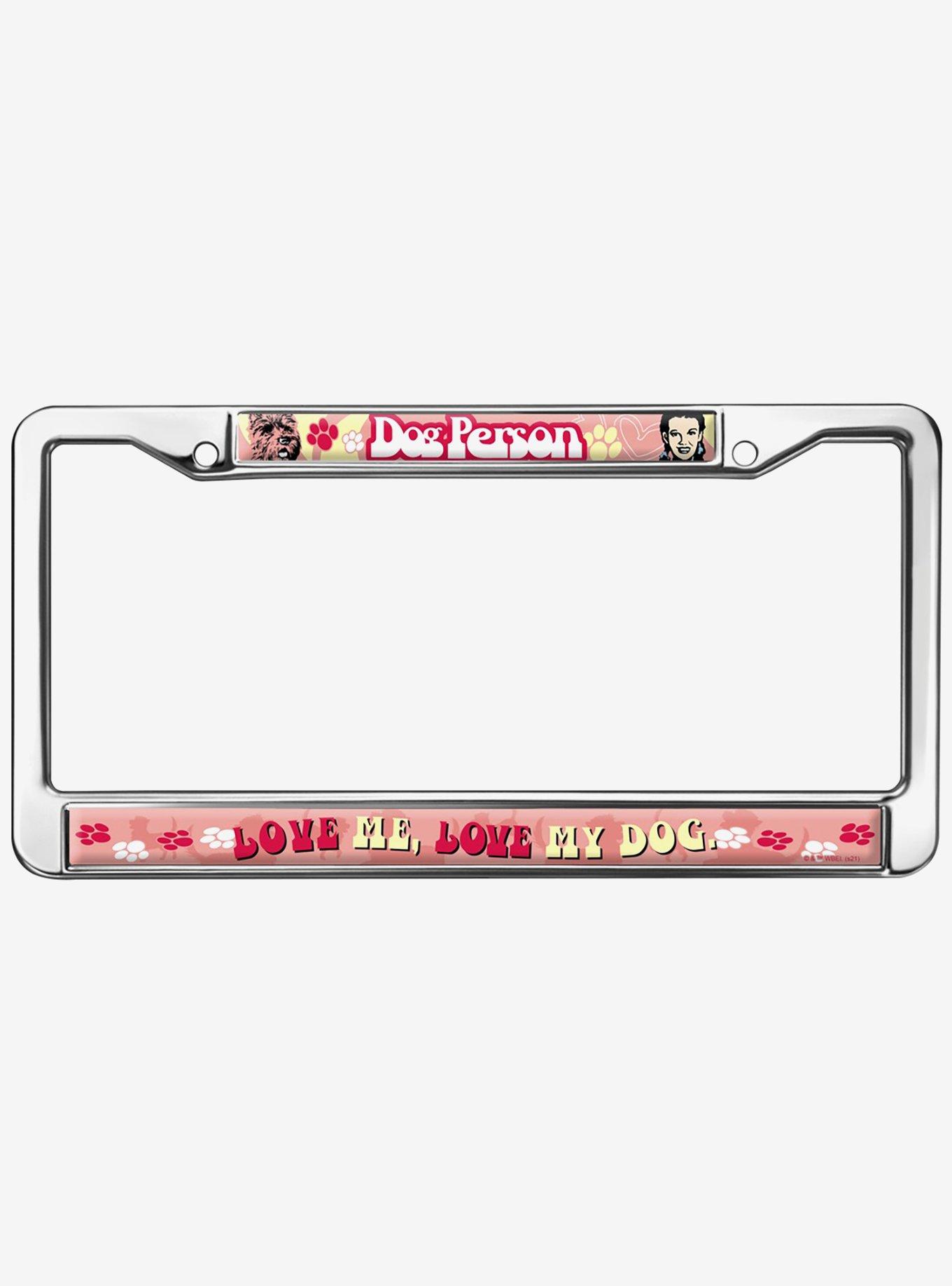 Wizard of Oz Dog Person Metal Frame License Plate, , hi-res