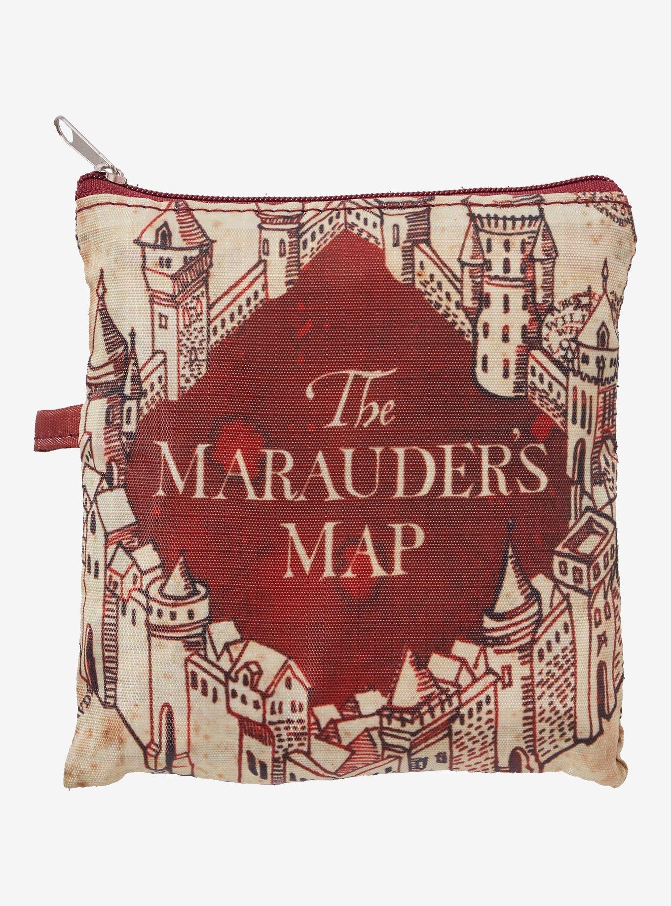 Harry Potter The Marauder's Map Allover Print Reusable Collapsible Tote Bag - BoxLunch Exclusive, , hi-res