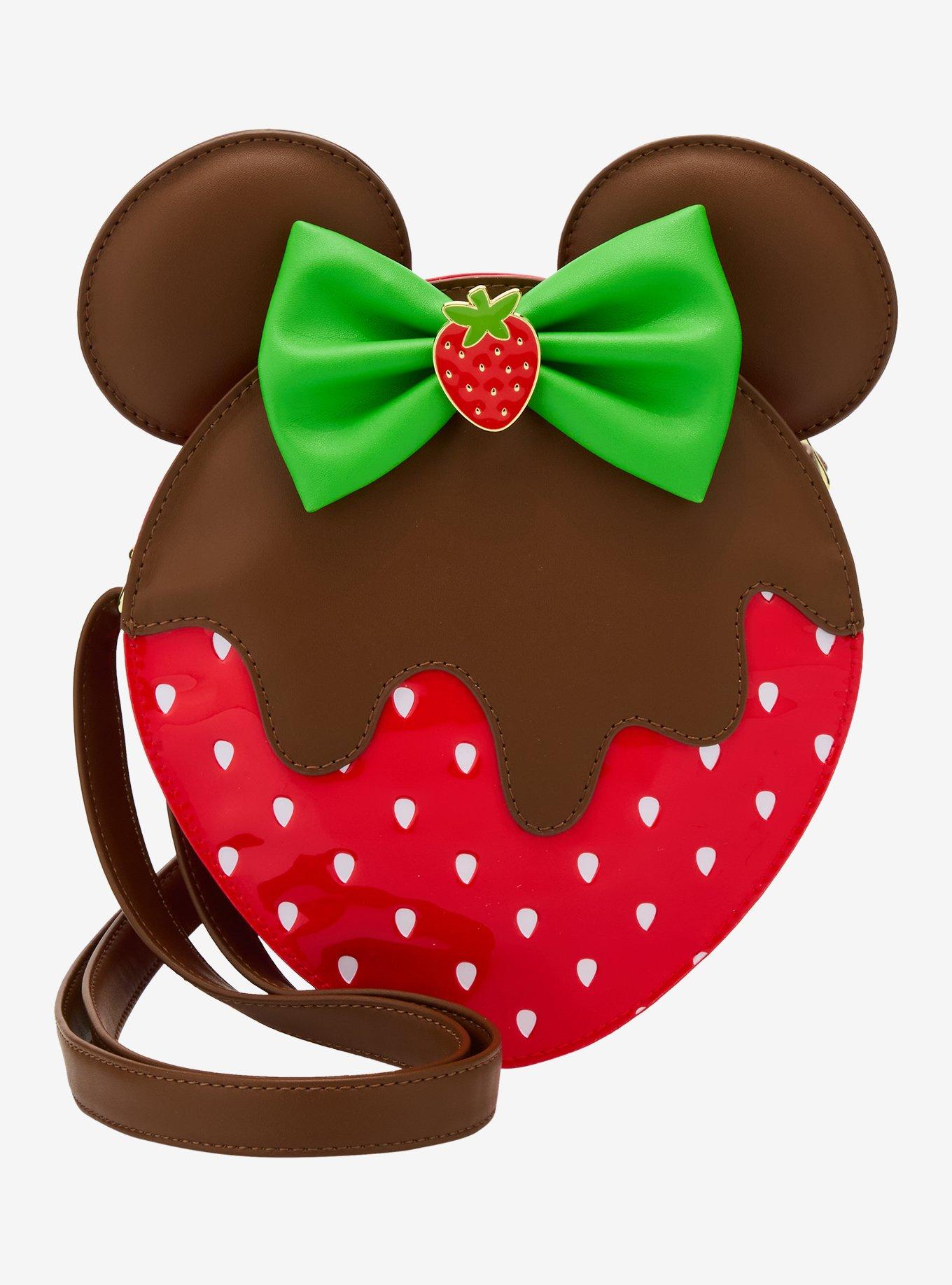 Loungefly Disney Minnie Mouse Chocolate Dipped Strawberry Ears Scented Figural Crossbody Bag - BoxLunch Exclusive, , hi-res