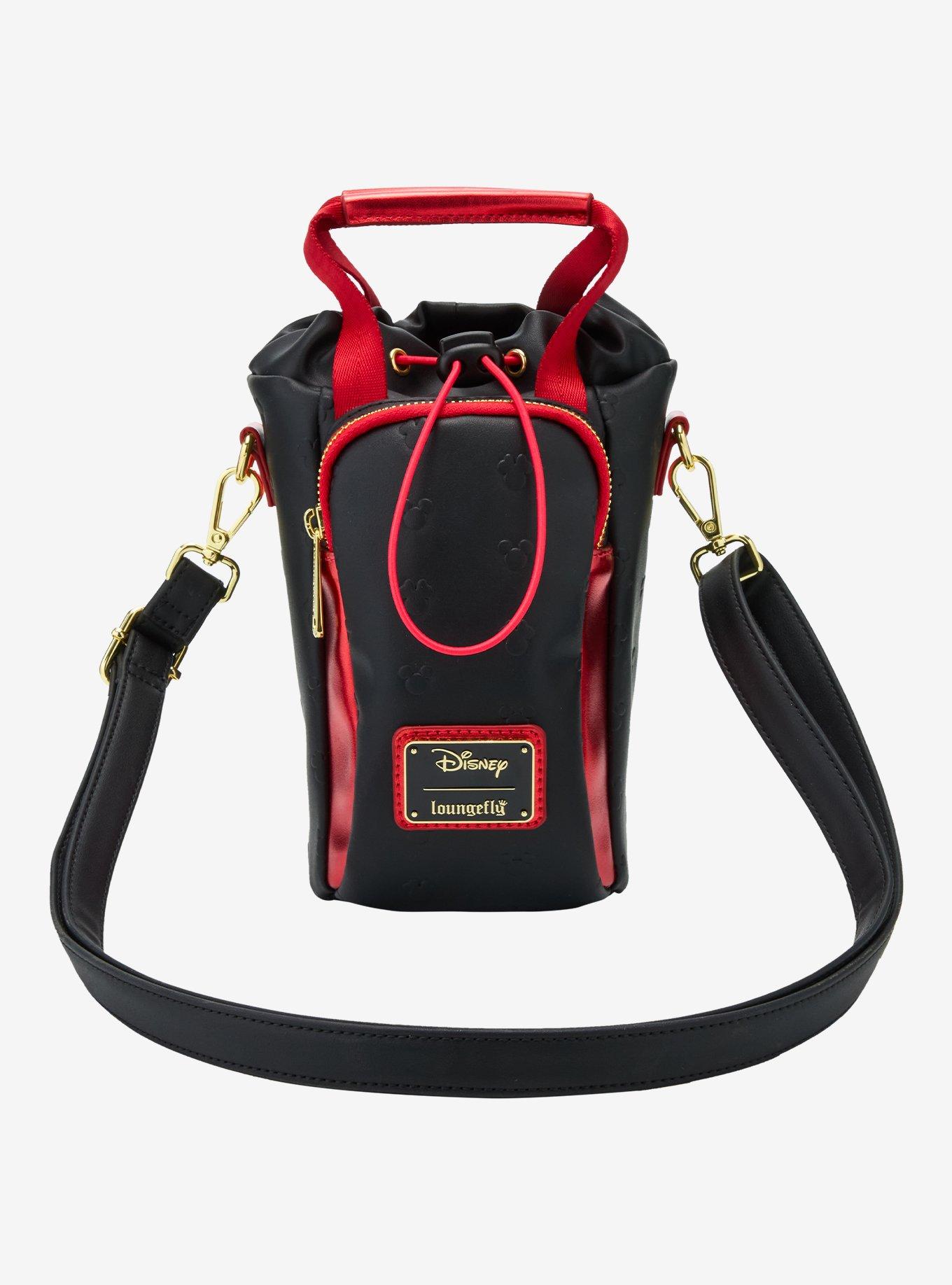 Loungefly Disney Minnie Mouse Metallic Red Embossed Water Bottle Holder Crossbody Bag - BoxLunch Exclusive, , hi-res