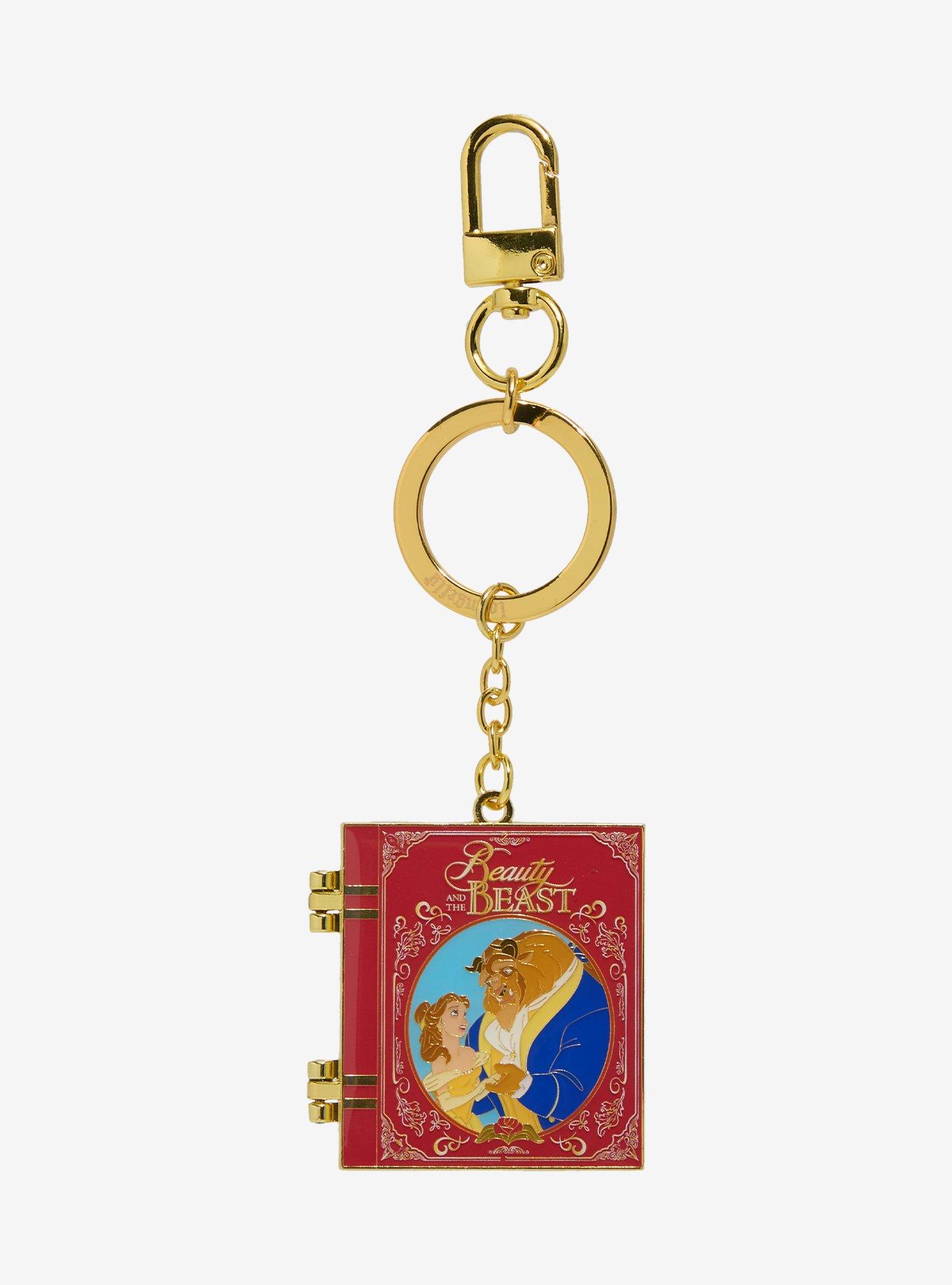 Loungefly Disney Beauty and the Beast Hinged Book Keychain