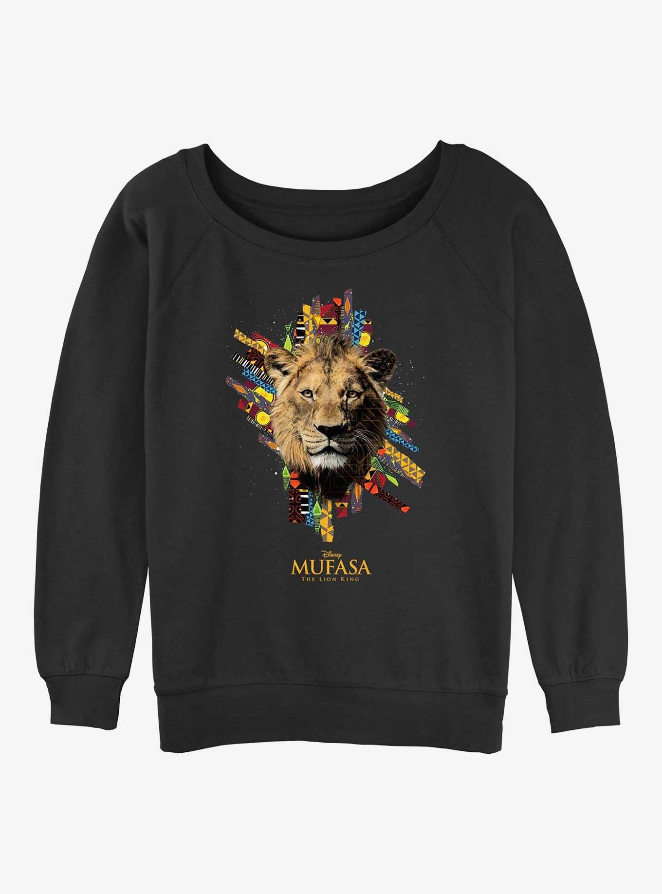 Mufasa: The Lion King Patterns Girls Slouchy Sweatshirt