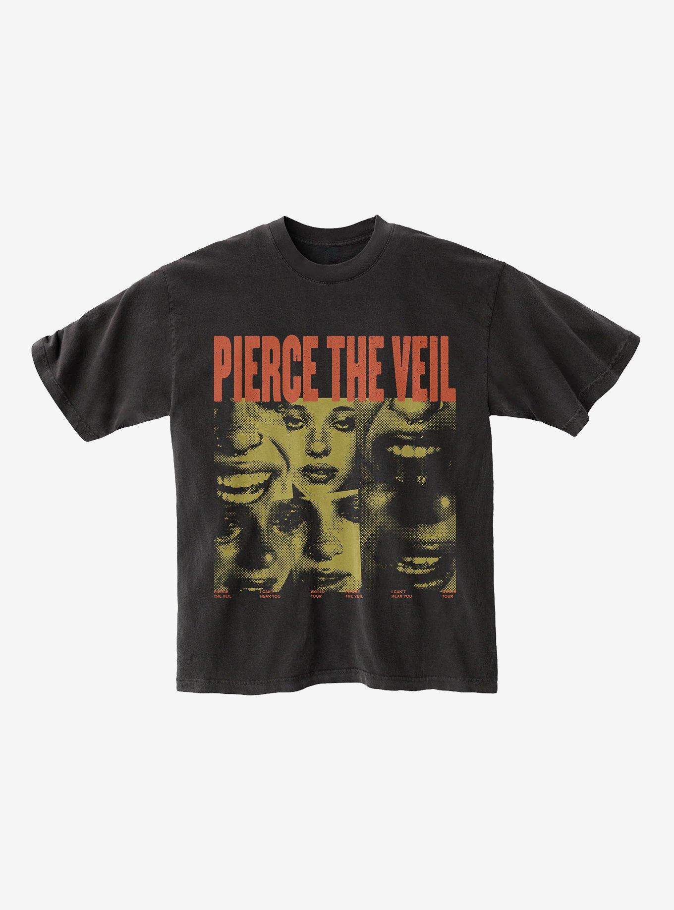 Pierce The Veil Faces Collage Boyfriend Fit Girls T-Shirt, , hi-res