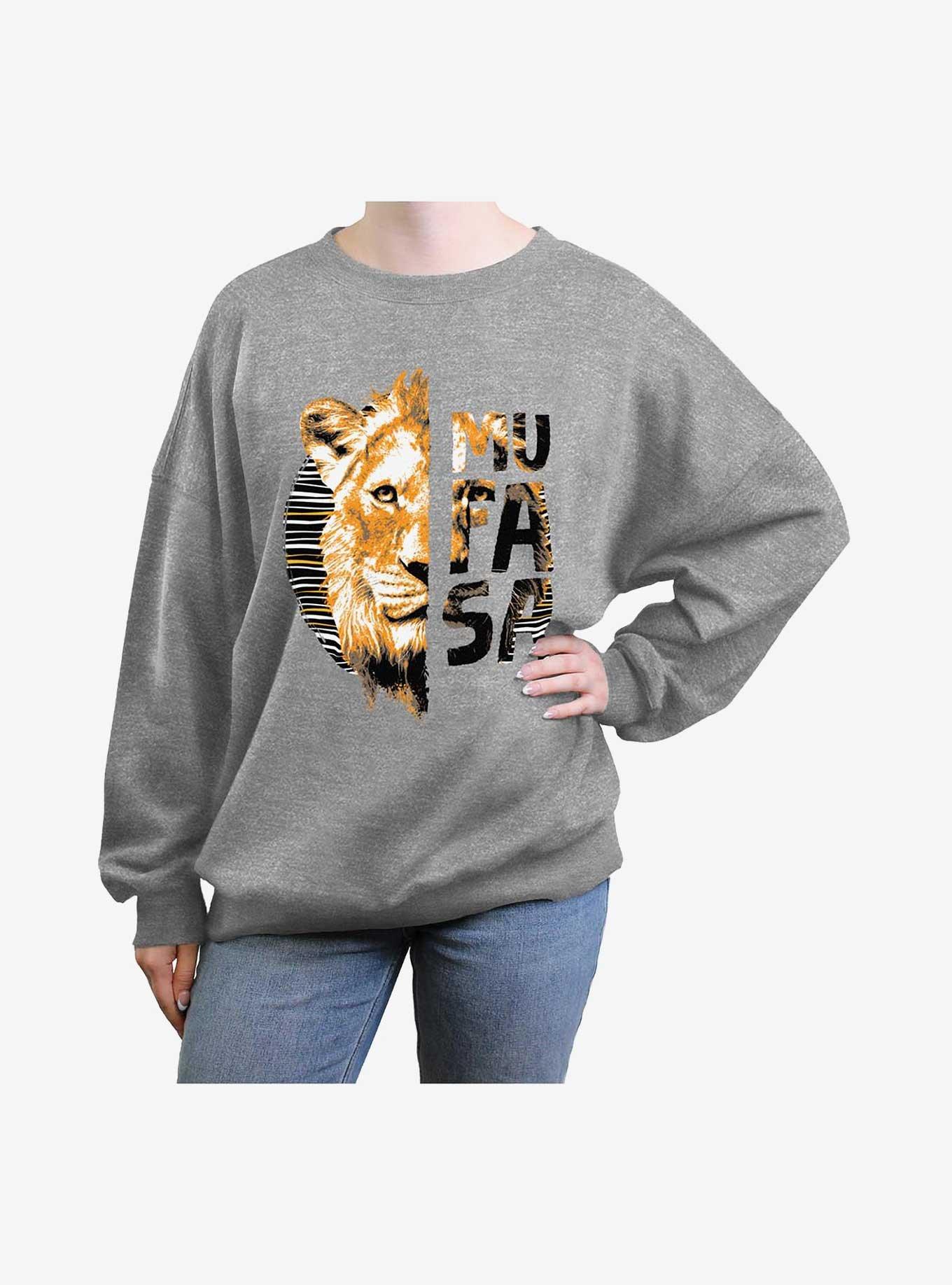 Mufasa: The Lion King Split Face Womens Oversized Sweatshirt, , hi-res
