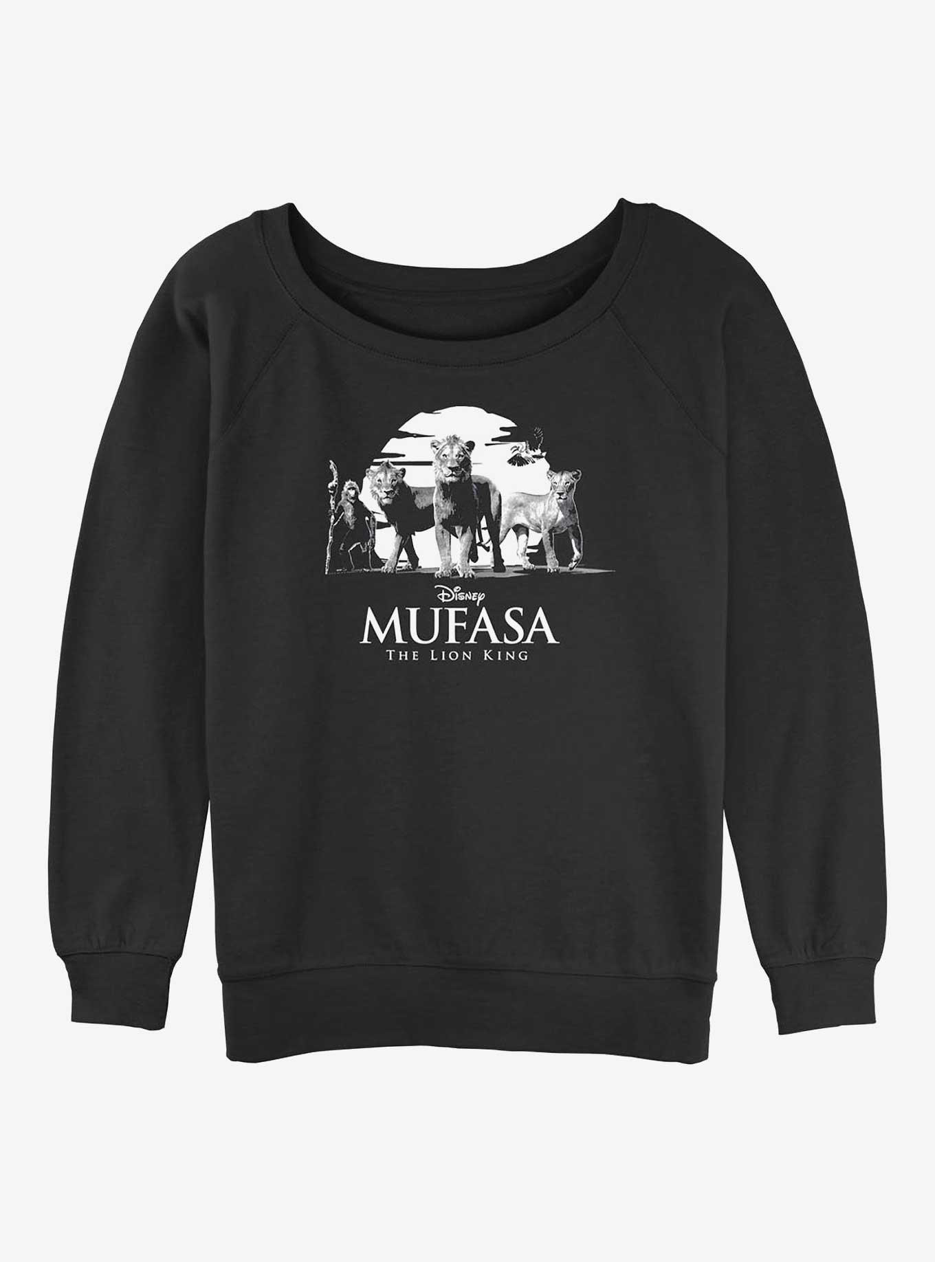 Mufasa: The Lion King Sunset Womens Slouchy Sweatshirt, BLACK, hi-res