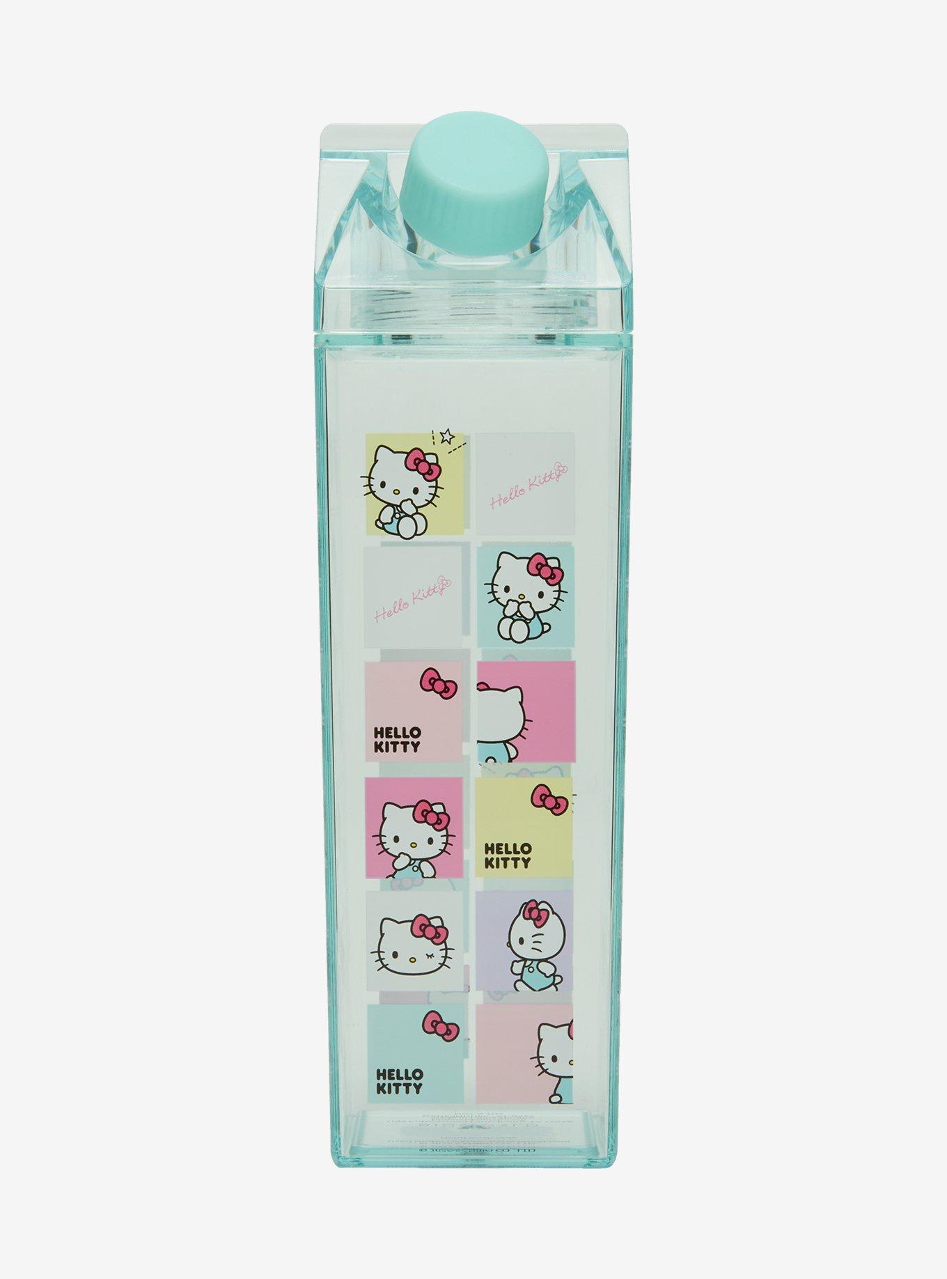 Sanrio Hello Kitty Grid Portrait Milk Carton Water Bottle - BoxLunch Exclusive, , hi-res