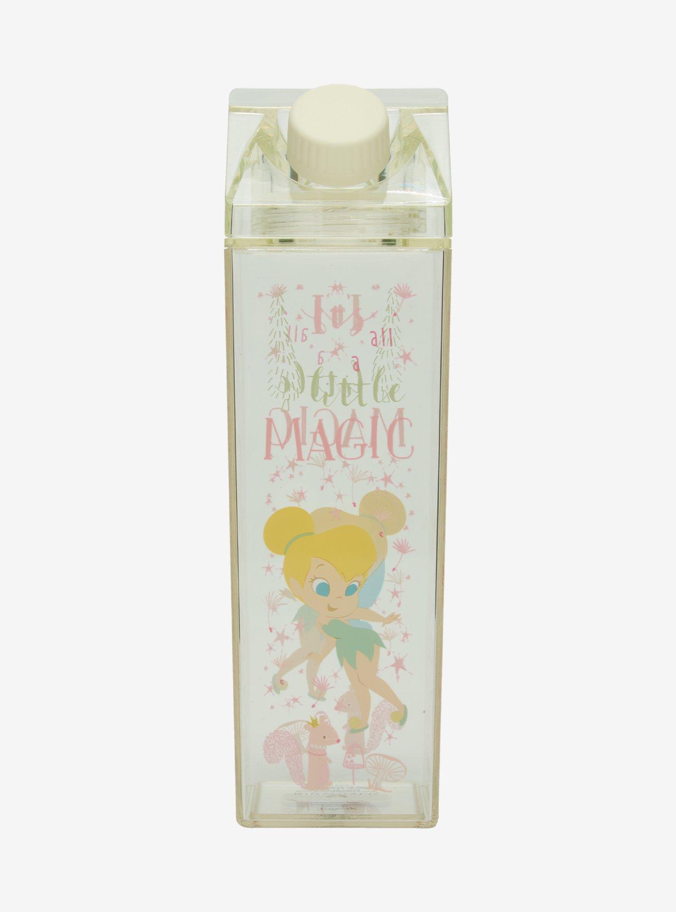 Disney Peter Pan Tinker Bell Floral Milk Carton Water Bottle - BoxLunch Exclusive, , hi-res