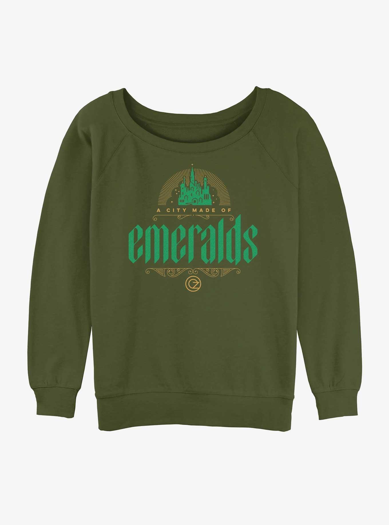 Wicked Emerald Oz Womens Slouchy Sweatshirt 