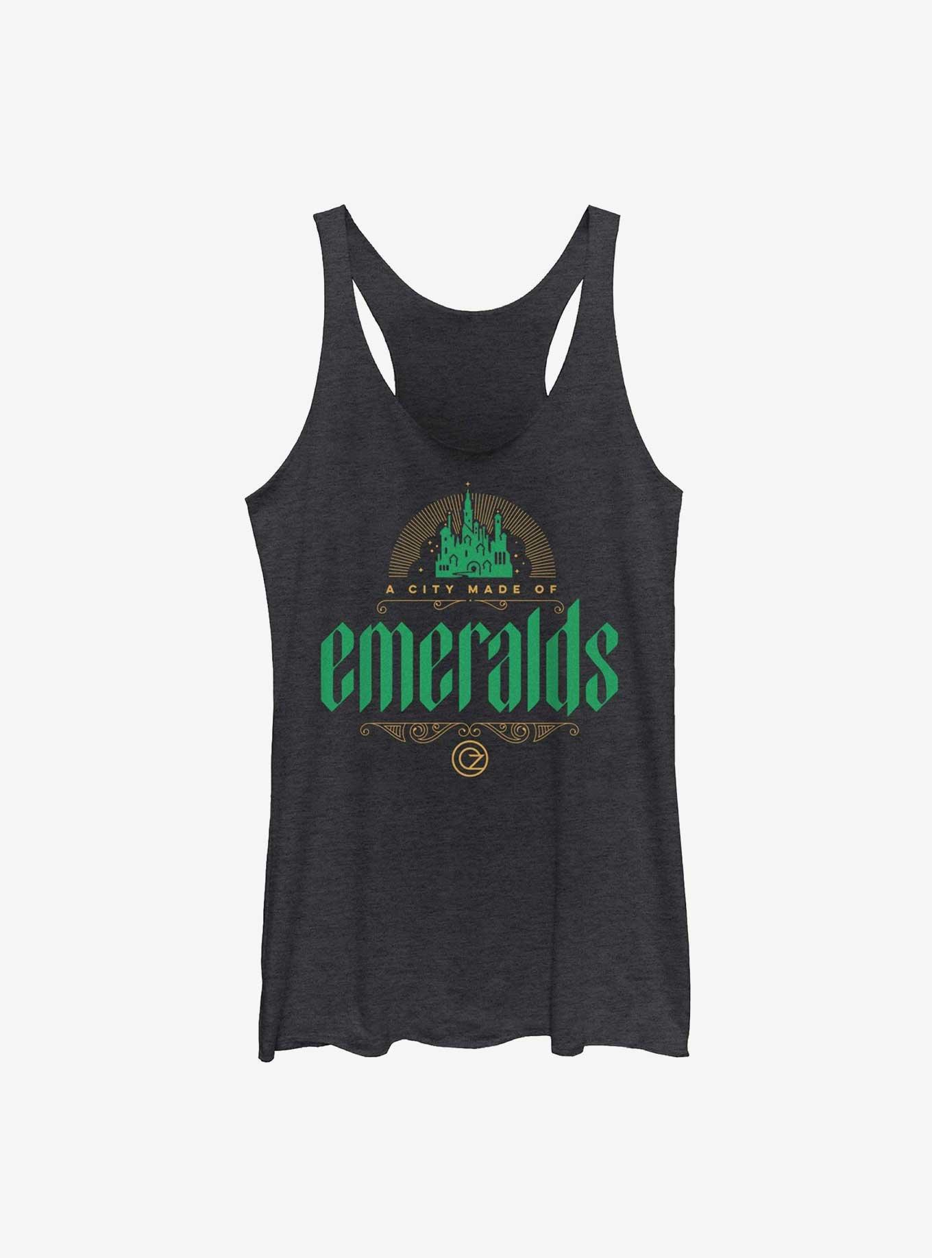 Wicked Emerald Oz Womens Tank, BLK HTR, hi-res