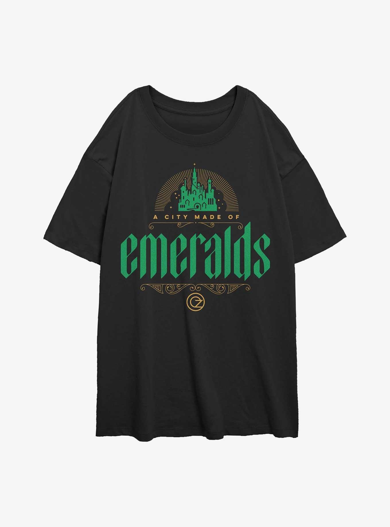 Wicked Emerald Oz Womens Oversized T-Shirt, BLACK, hi-res