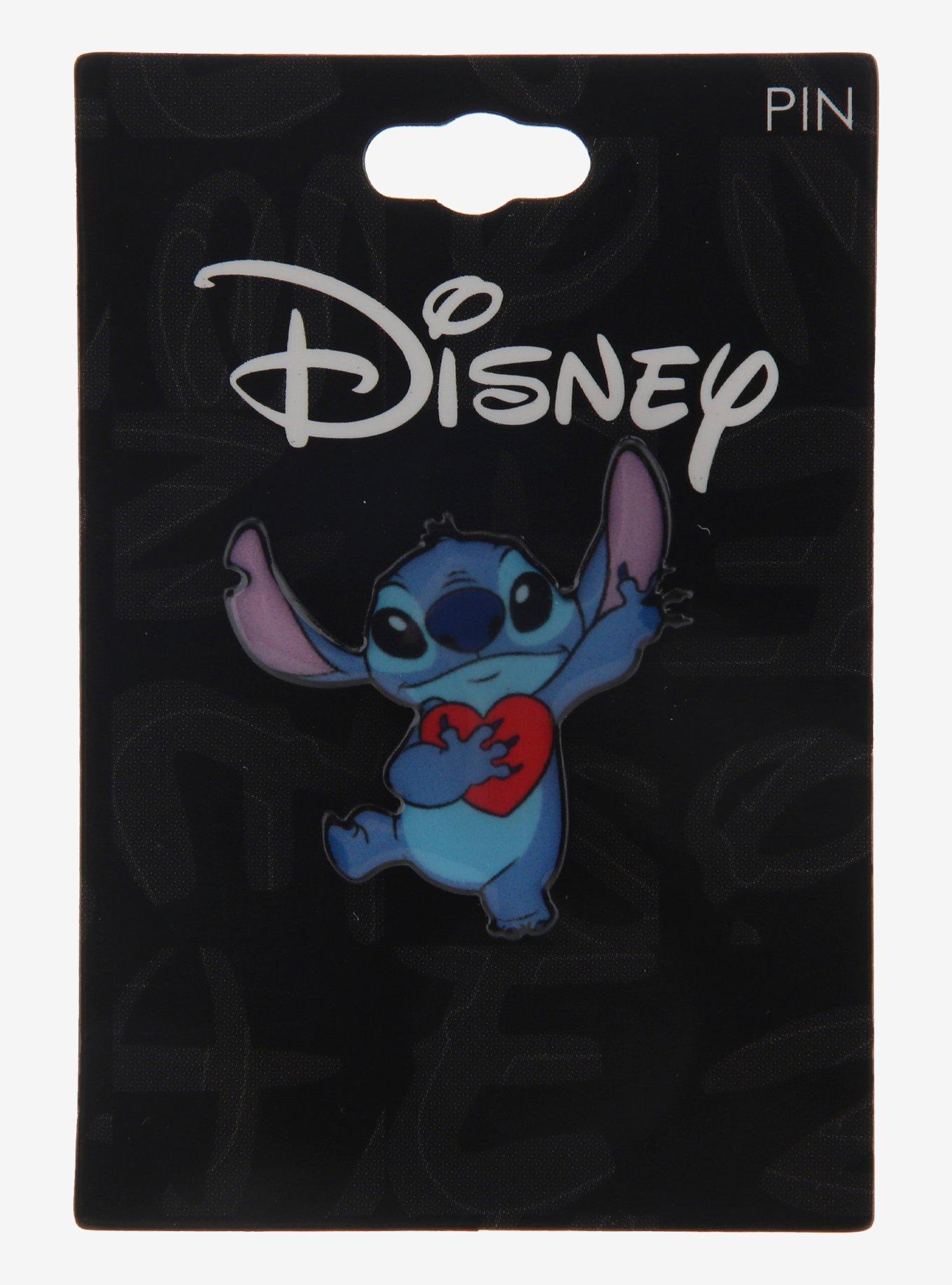 Disney Stitch With Heart Enamel Pin, , hi-res