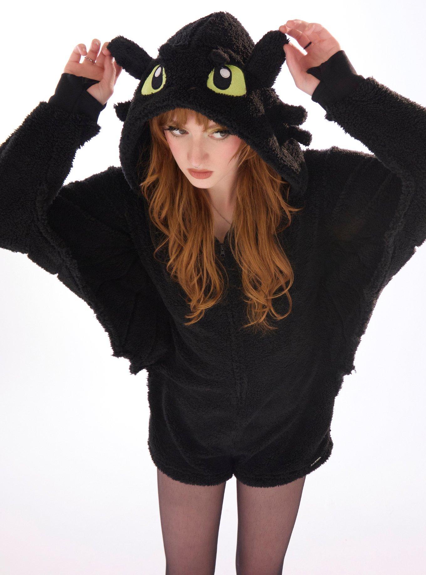 Her Universe How To Train Your Dragon Toothless Sherpa Romper, , hi-res
