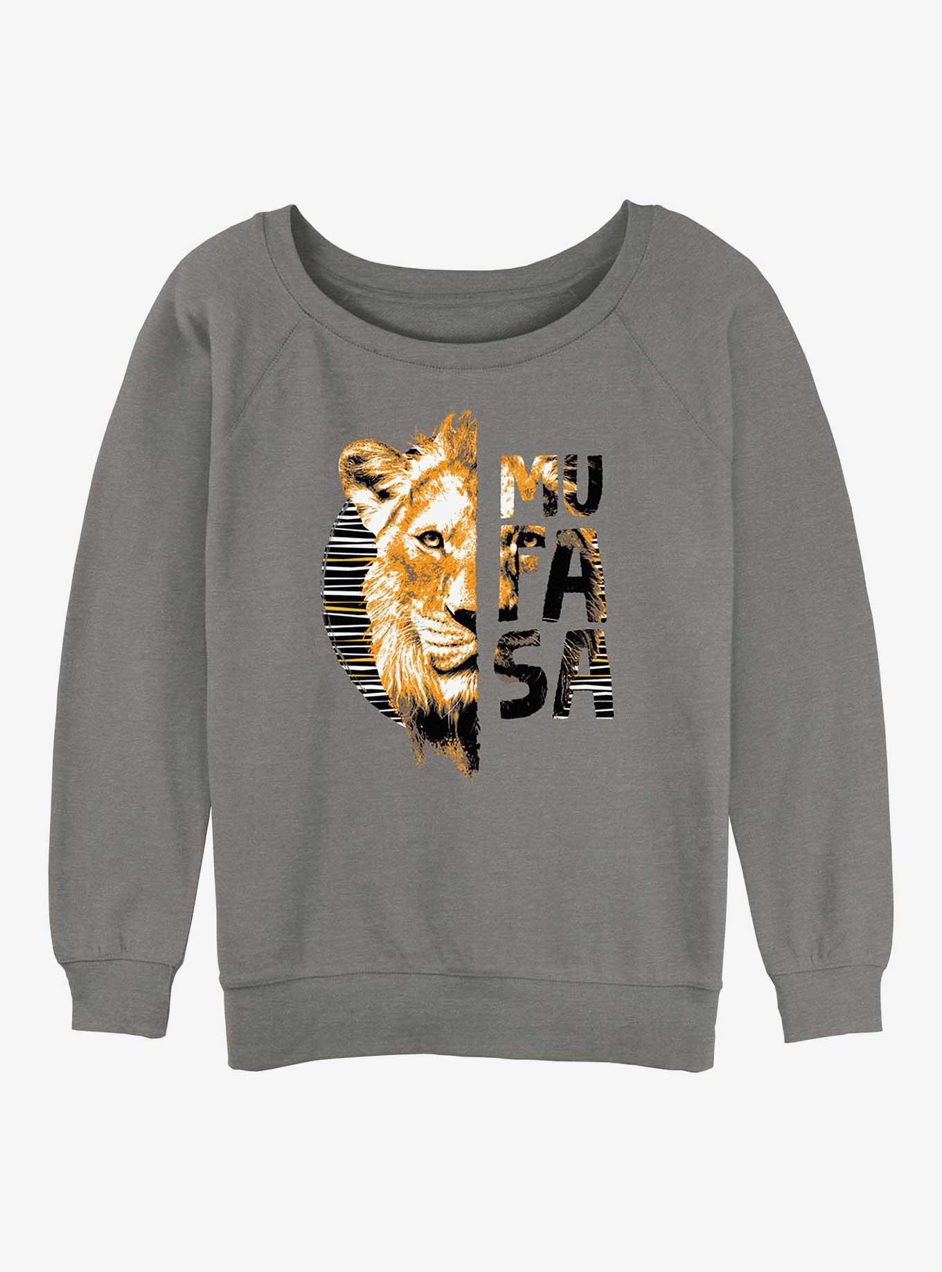 Mufasa: The Lion King Split Face Womens Slouchy Sweatshirt, , hi-res