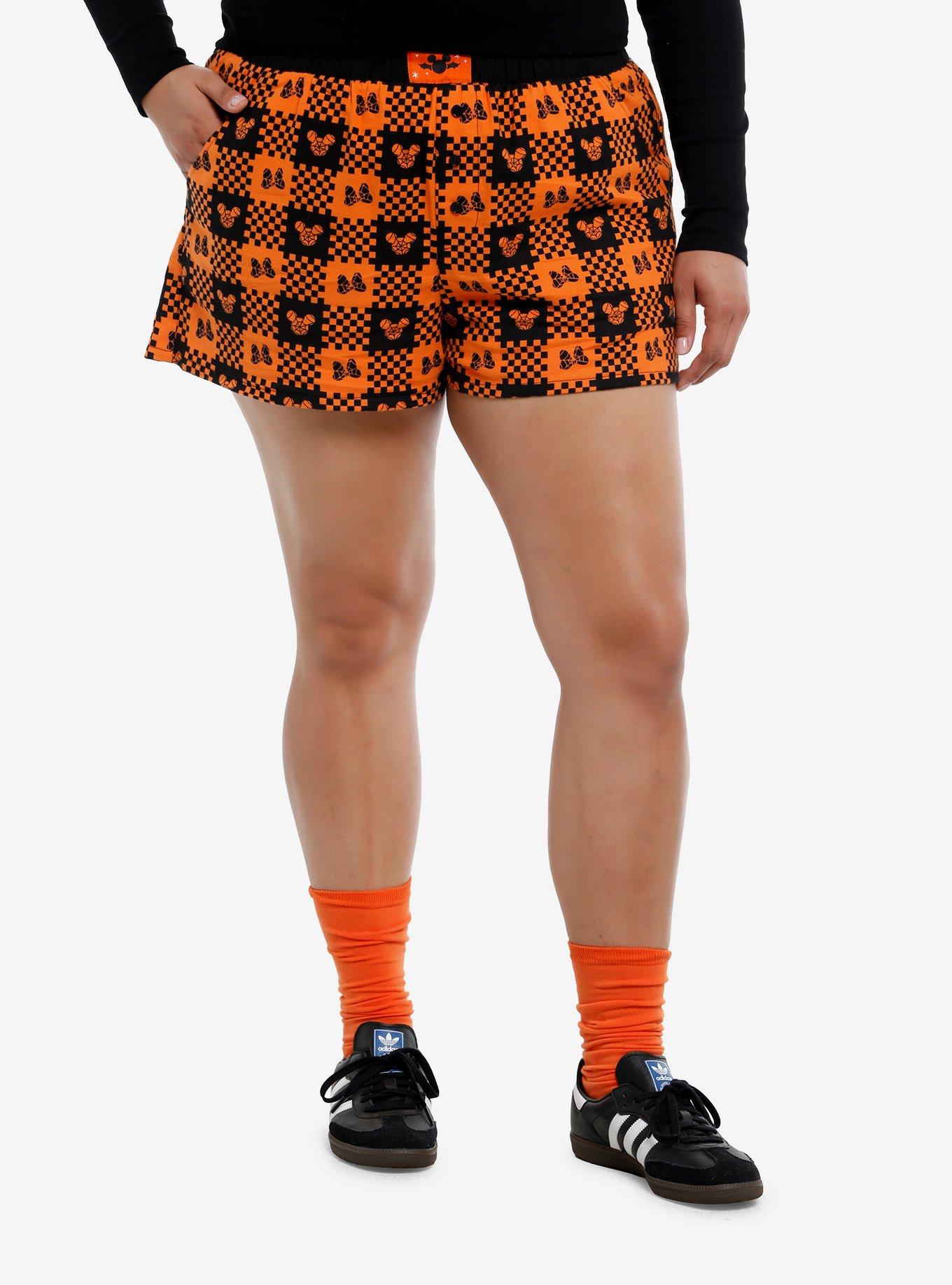 Her Universe Disney Halloween Plaid Girls Boxer Shorts Plus Size, , hi-res