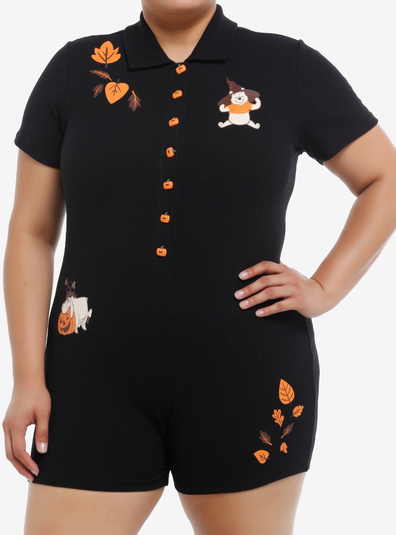 Her Universe Disney Winnie The Pooh Halloween Collar Romper Plus Size, , hi-res
