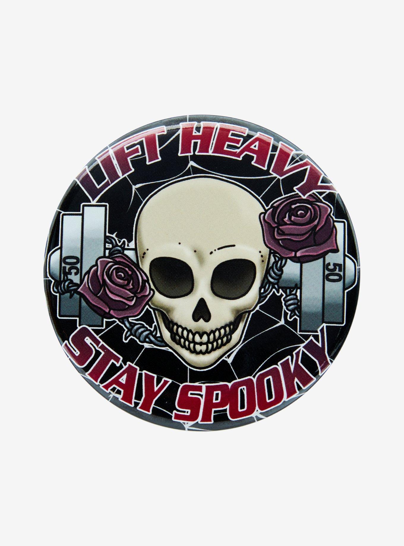 Lift Heavy Stay Spooky 3 Inch Button, , hi-res