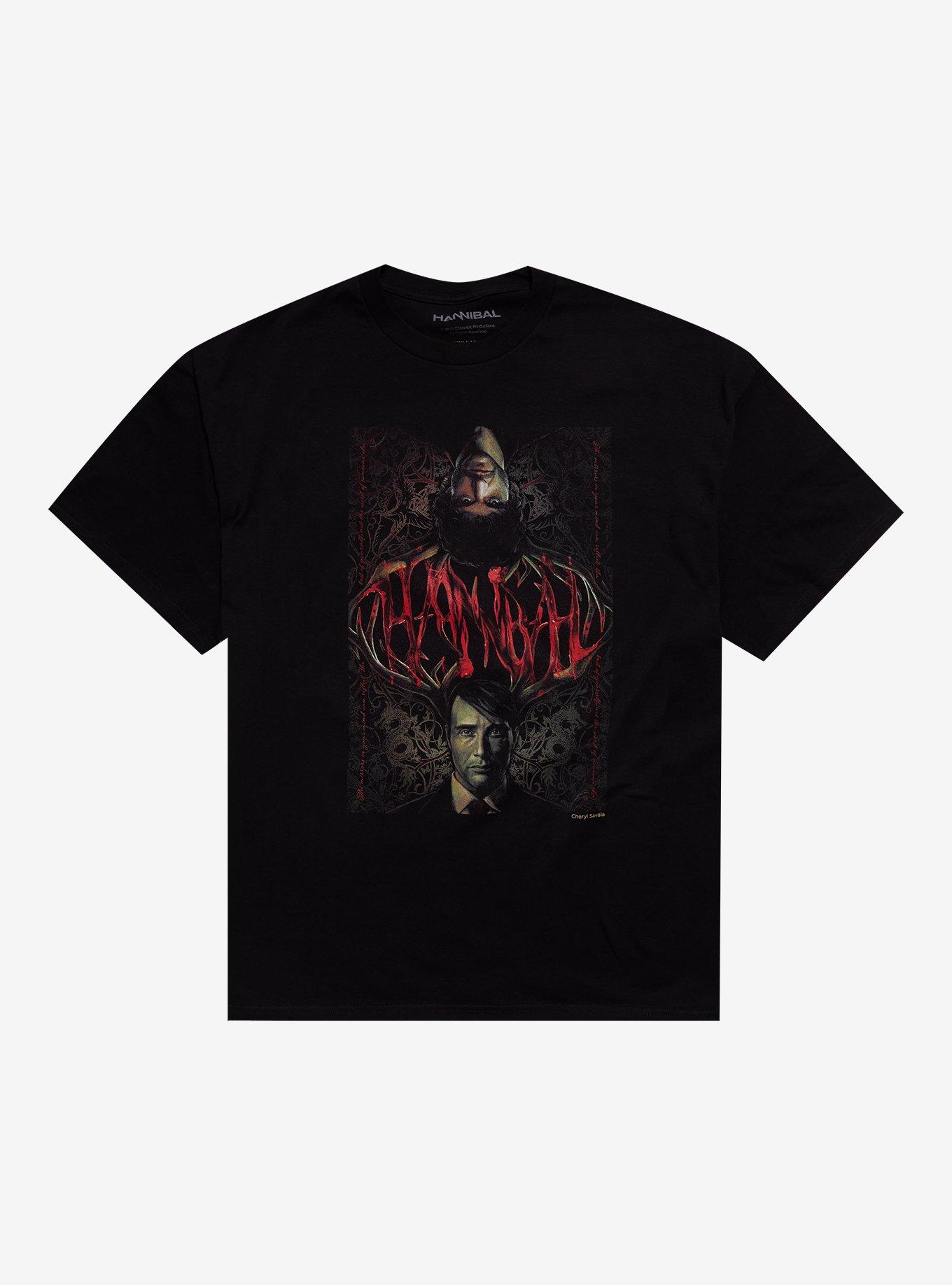 トップス WACKOMARIA Hannibal All Over Print Shirt Hannibal Antlers Portrait T-Shirt | Hot Topic