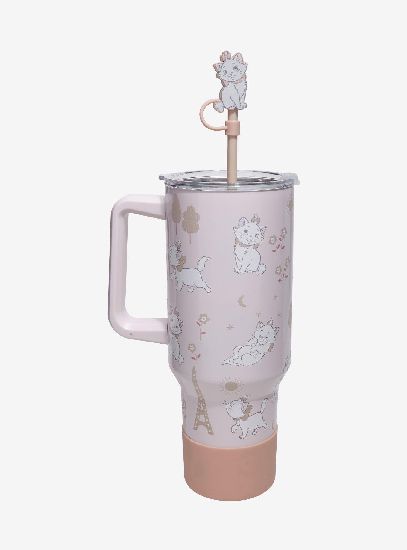 Disney The Aristocats Marie Paris Icons Straw Tumbler With Handle — BoxLunch Exclusive, , hi-res