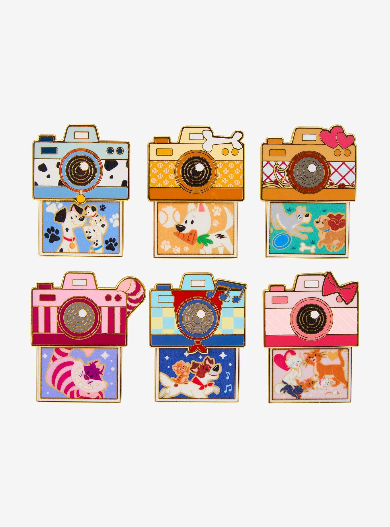 Disney Cats & Dogs Camera Sliding Blind Box Enamel Pin - BoxLunch Exclusive, , hi-res