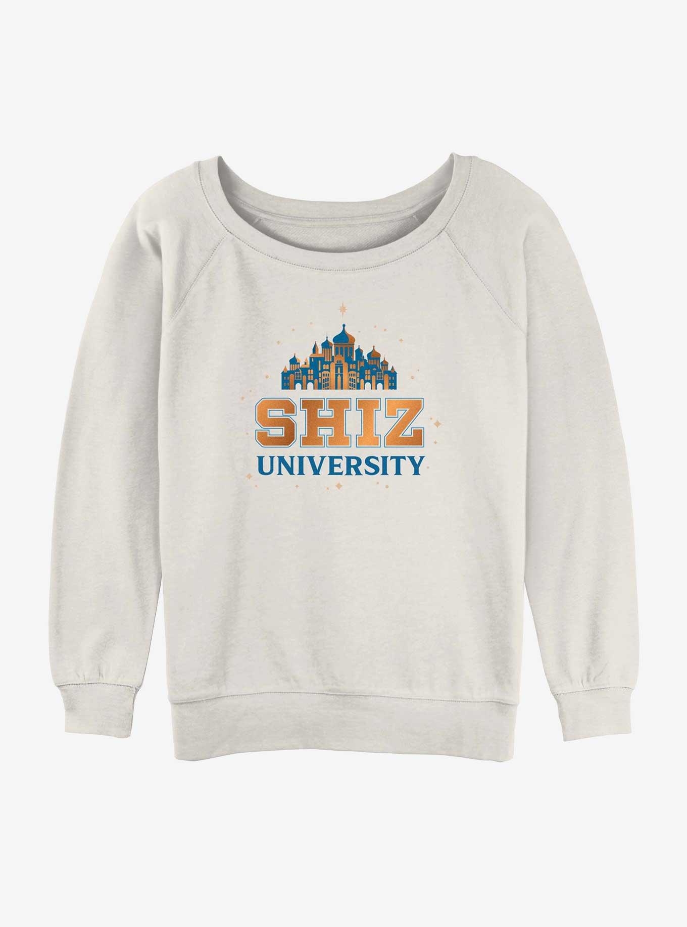 Wicked Shiz University Womens Slouchy Sweatshirt, EGRET, hi-res