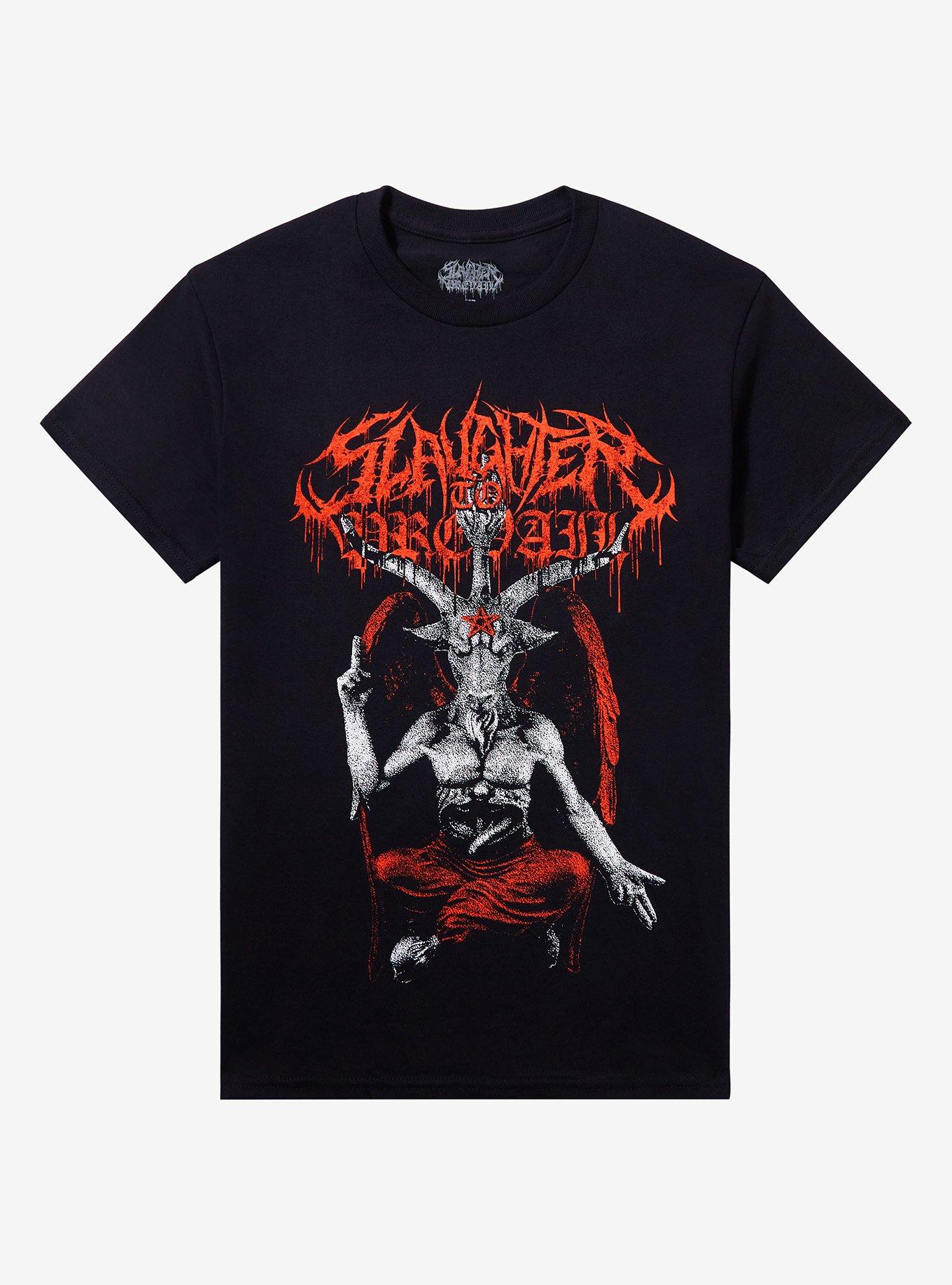 Slaughter To Prevail Baphomet Boyfriend Fit Girls T-Shirt, , hi-res