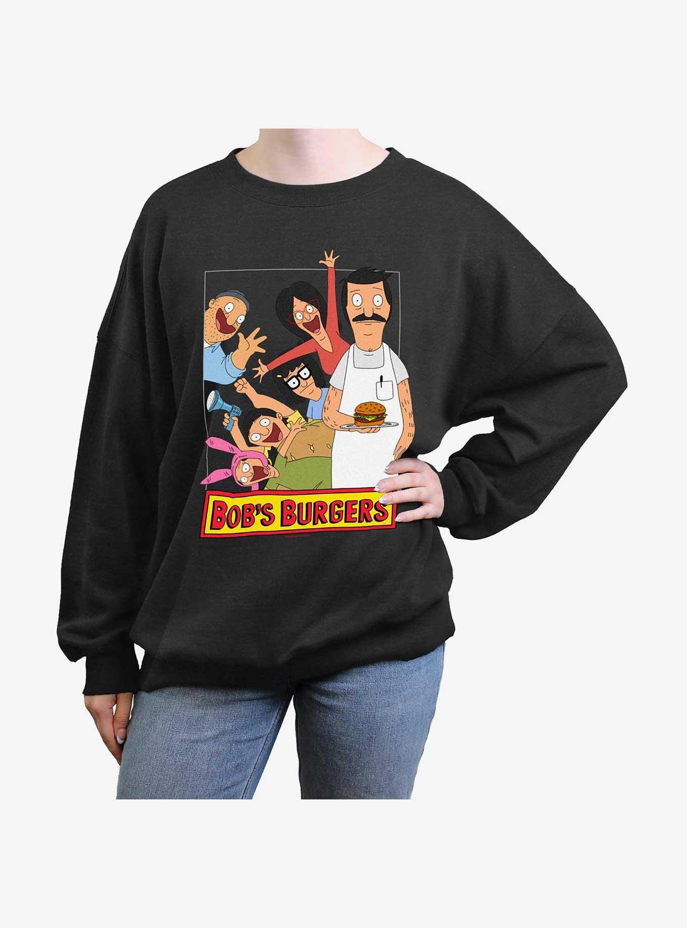 Bob's Burgers Group Up Womens Oversized Sweatshirt, , hi-res