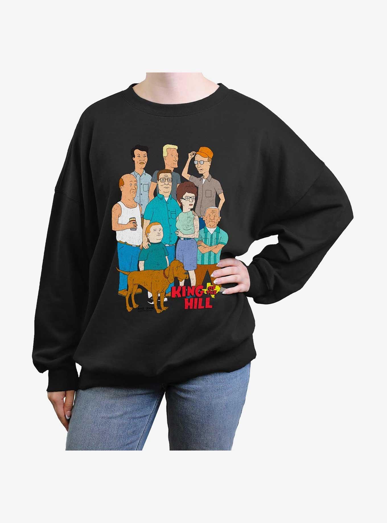 King Of The Hill All Together Womens Oversized Sweatshirt, , hi-res