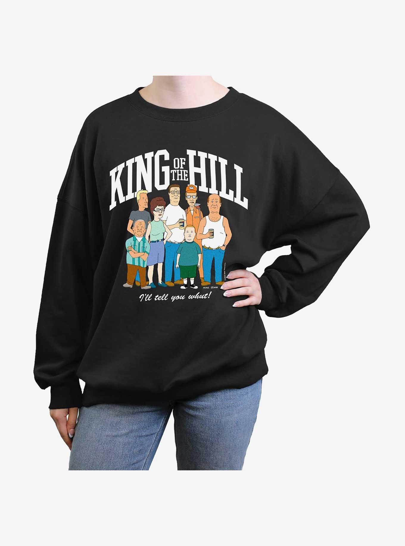 King Of The Hill Group Portrait  Womens Oversized Sweatshirt, , hi-res