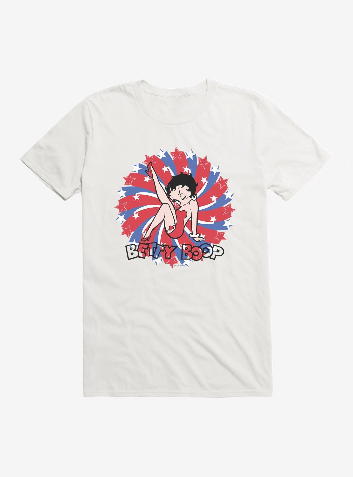 Betty Boop Red and Blue Splash T-Shirt, , hi-res