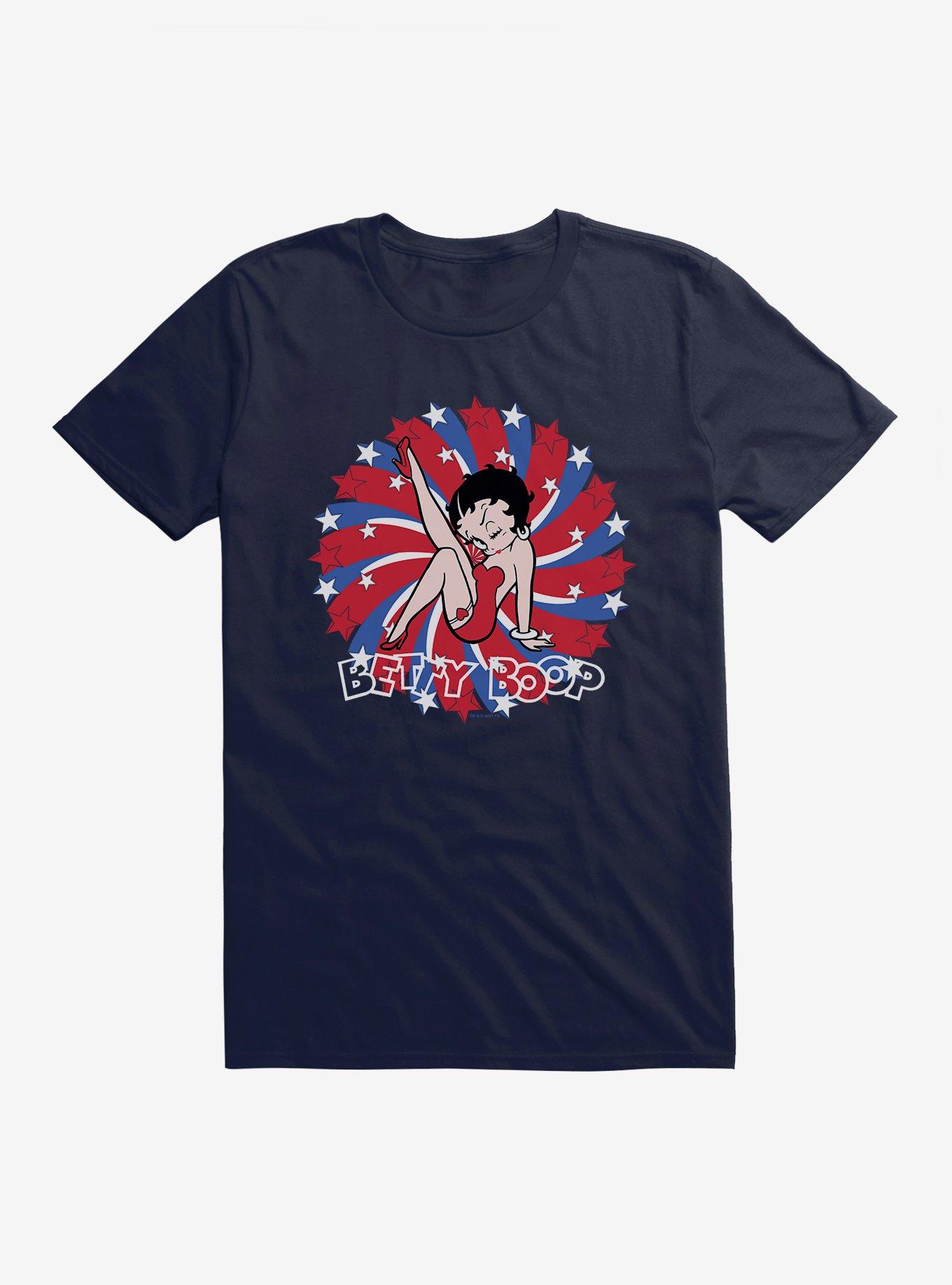 Betty Boop Red and Blue Splash T-Shirt, , hi-res