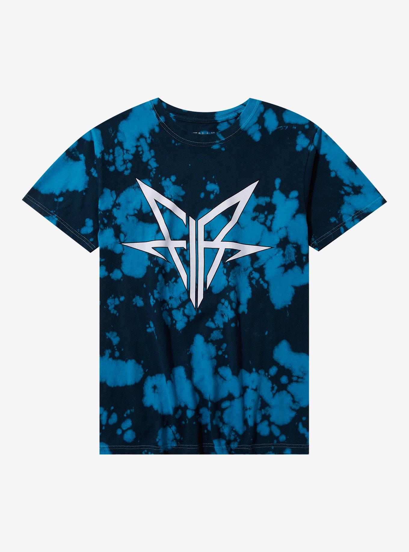 Falling In Reverse Logo Blue Wash Girls T-Shirt, , hi-res