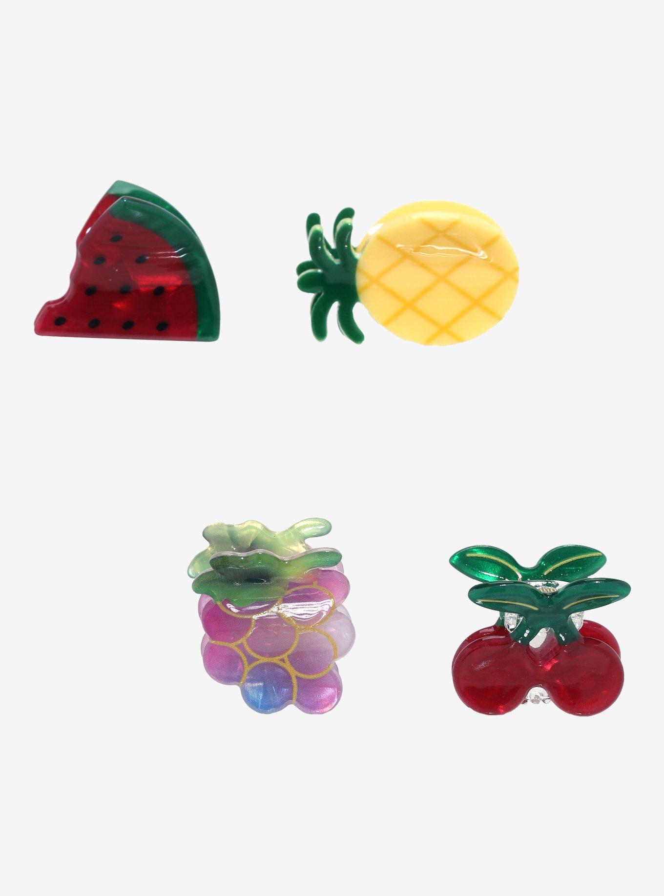Thorn & Fable Fruit Figural Mini Claw Hair Clip Set, , hi-res