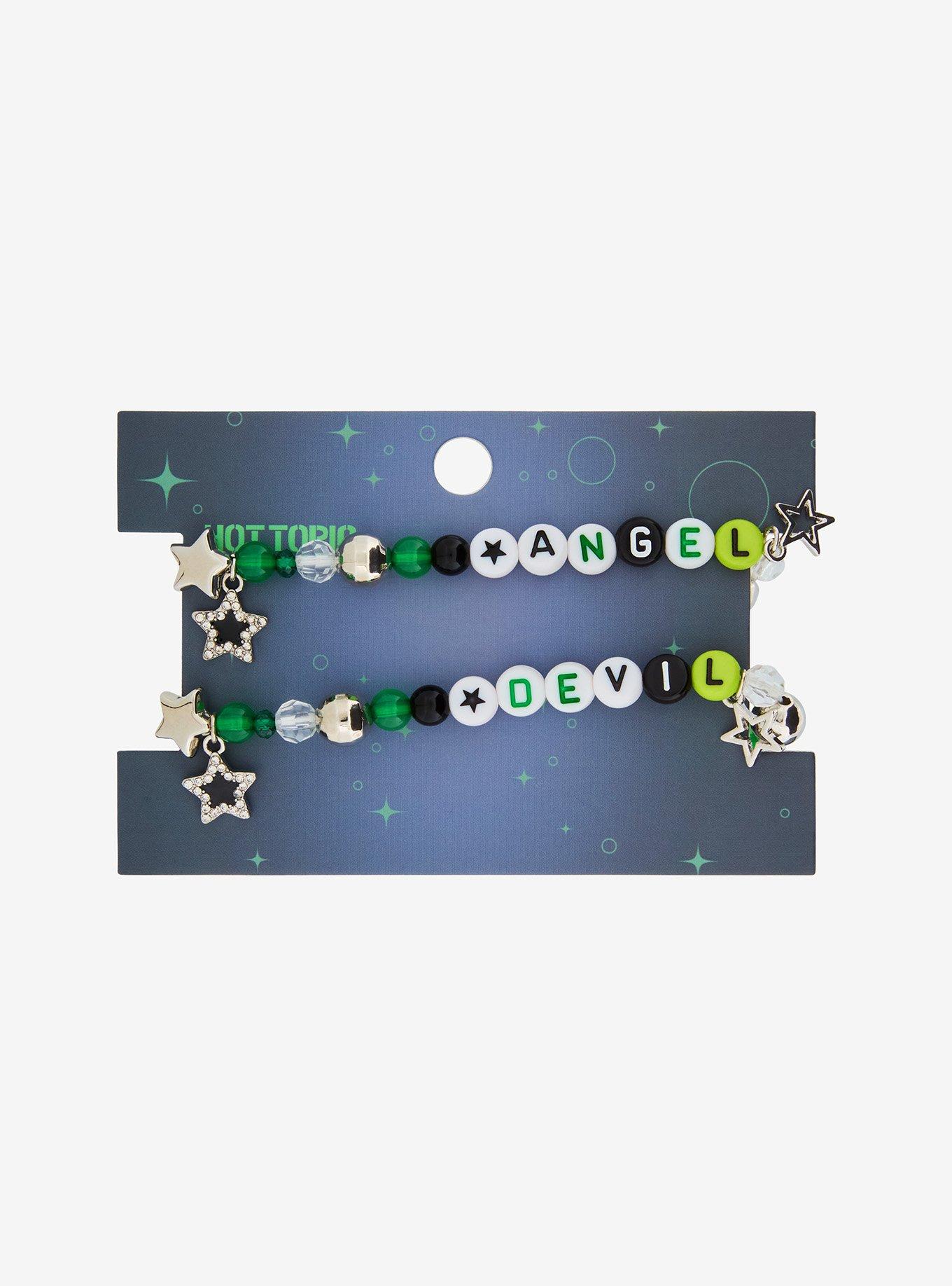 Angel & Devil Star Best Friend Bead Bracelet Set, , hi-res