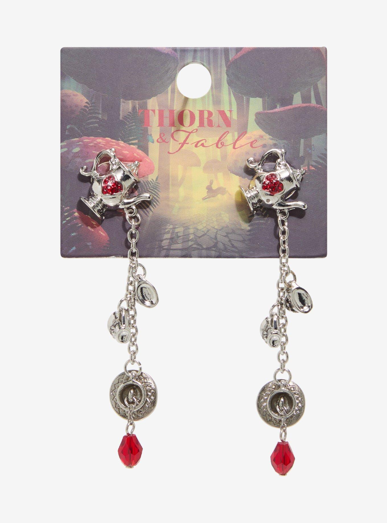 Thorn & Fable Pouring Teapot Drop Earrings, , hi-res