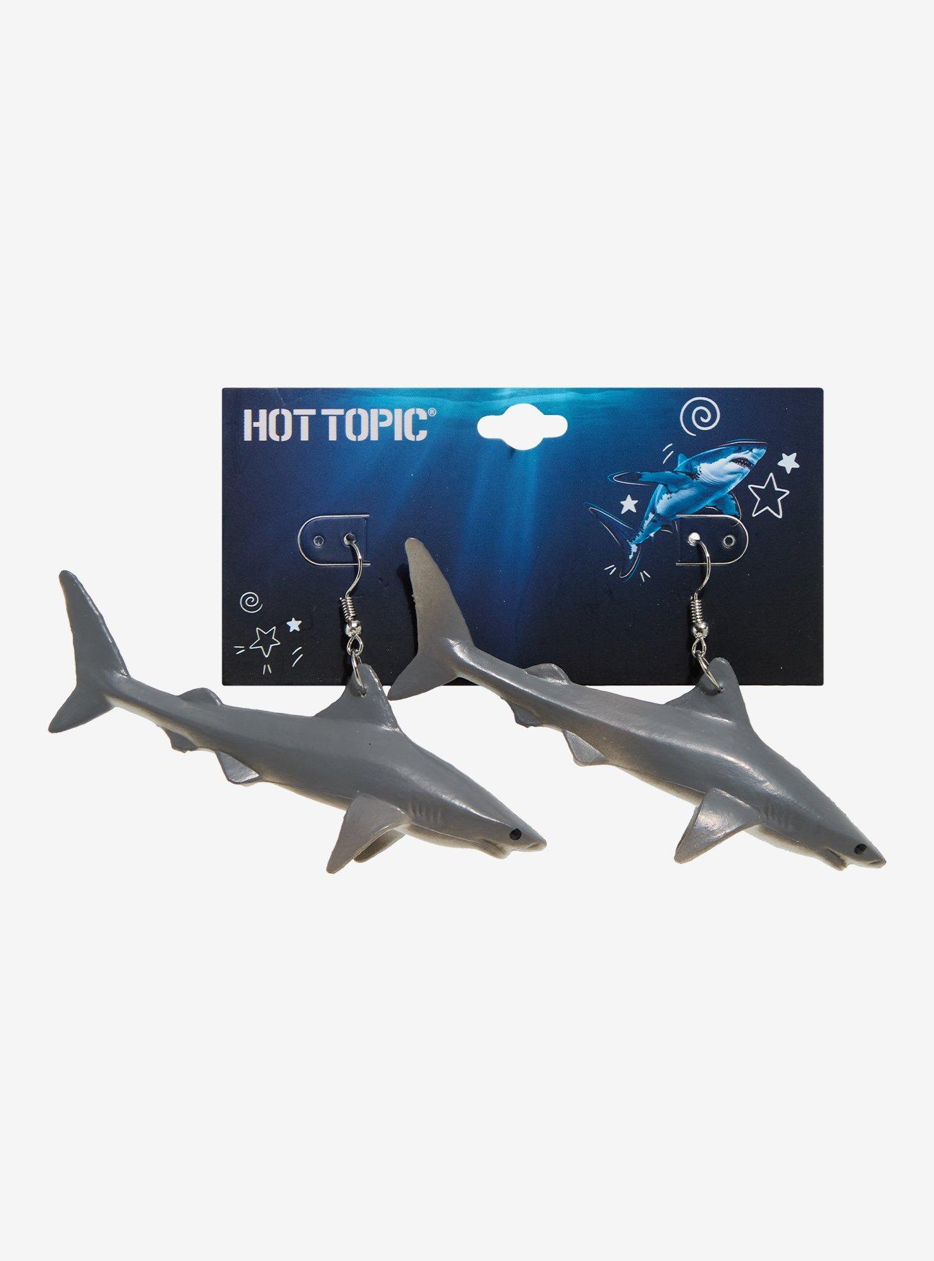 Shark Figural Drop Earrings, , hi-res